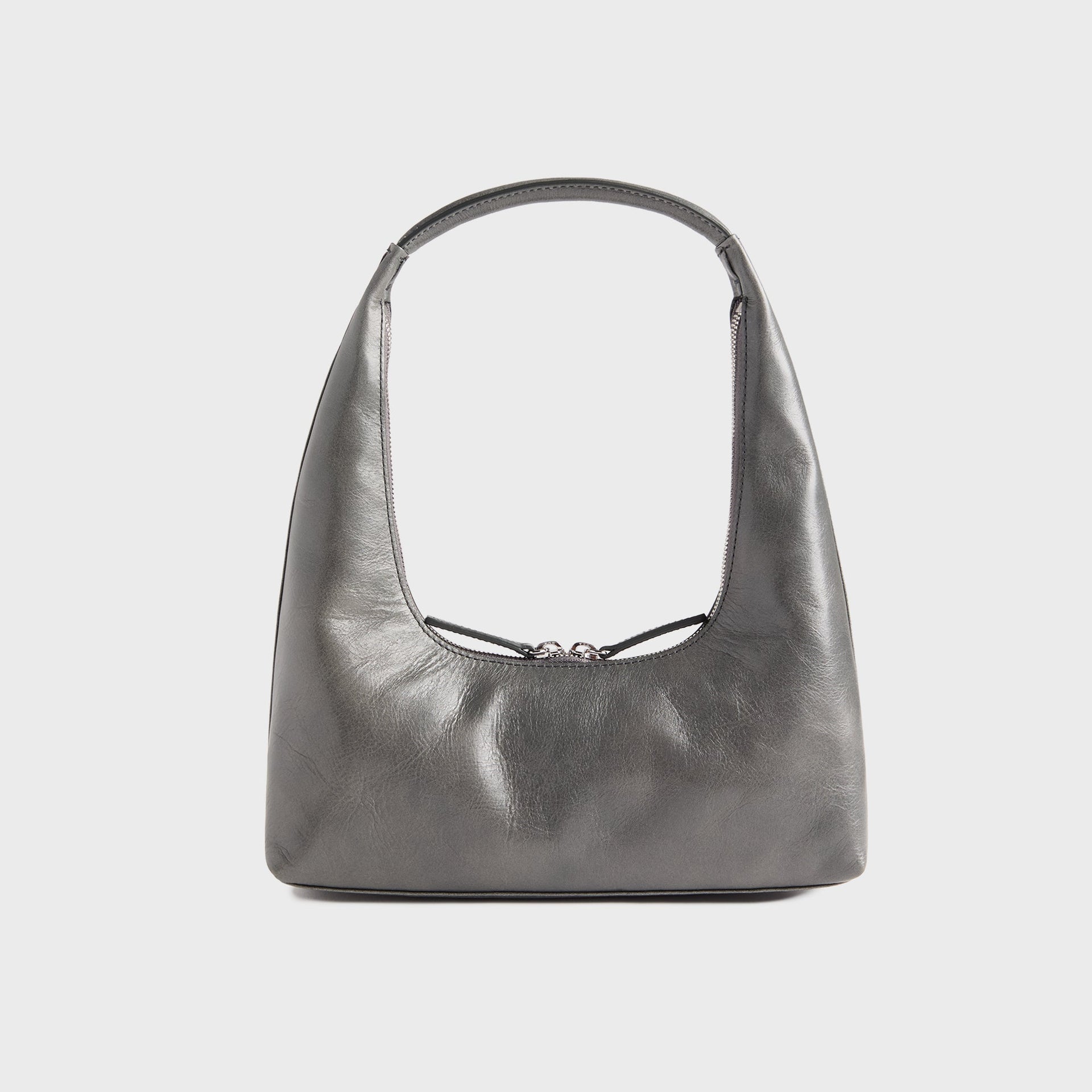 MARGESHERWOOD Hobo Shoulder Bag - Grey Semi Vegetable