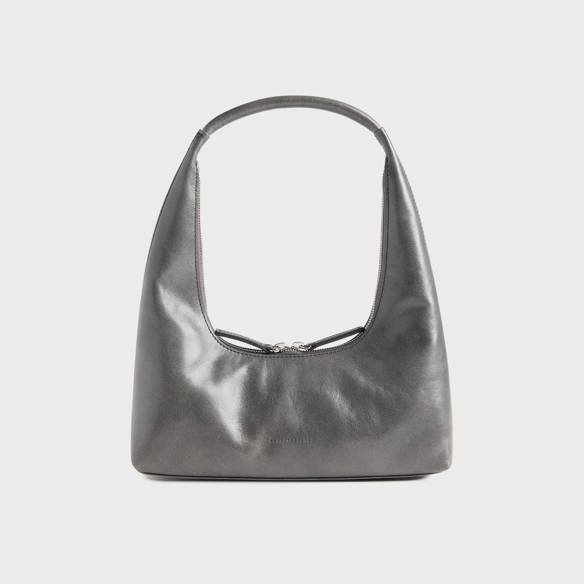 MARGESHERWOOD Hobo Shoulder Bag - Grey Semi Vegetable