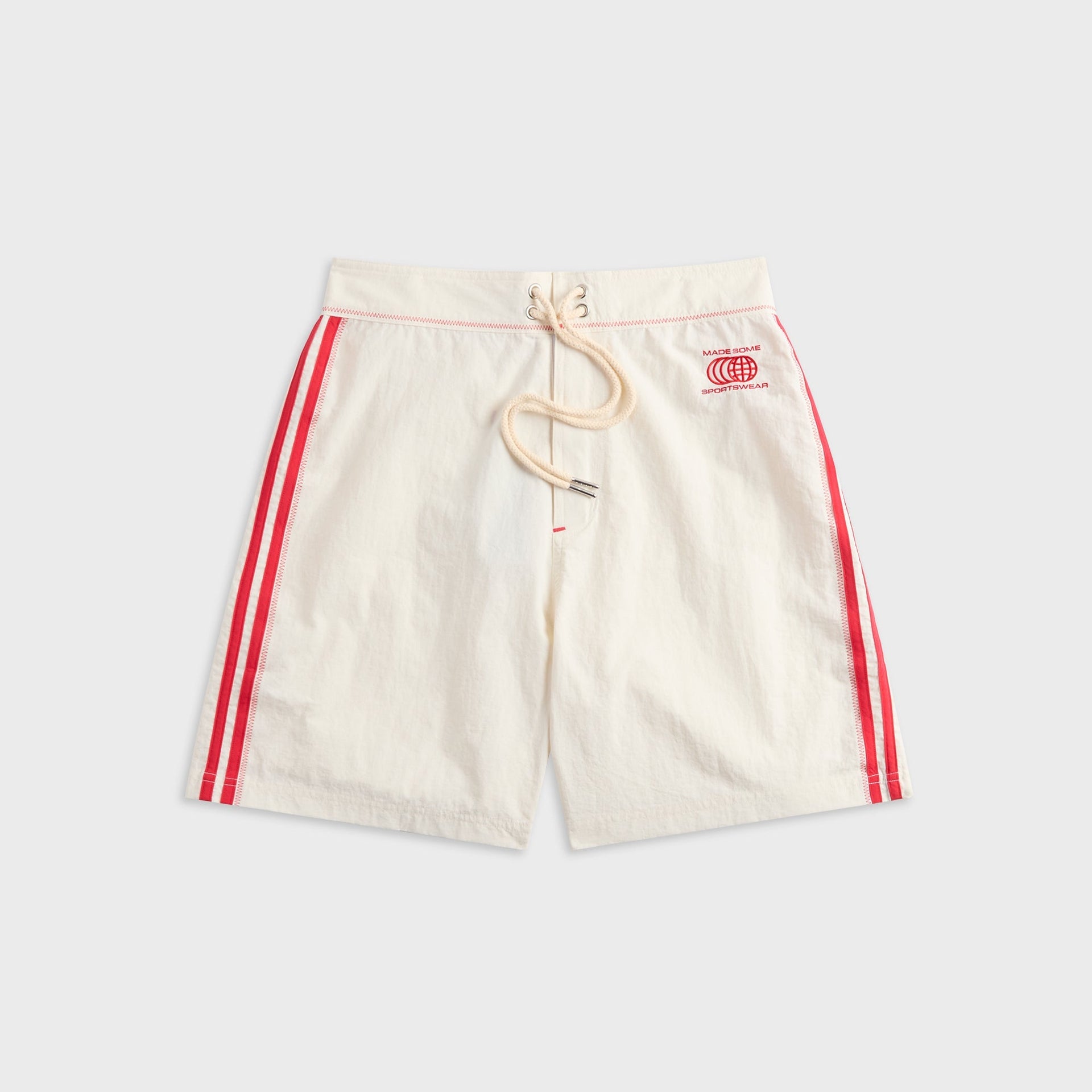 MadeSome Long Shorts - White / Red