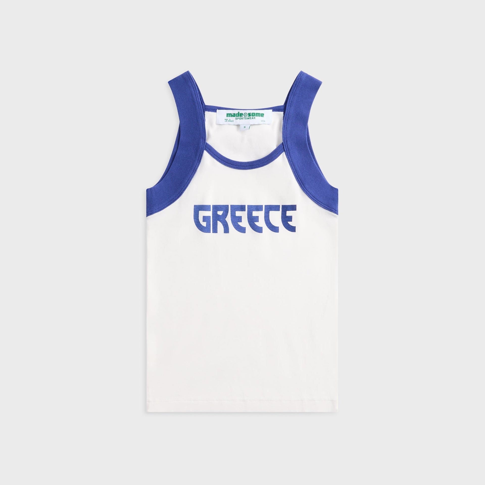 MadeSome Greece Tank Top - White / Navy