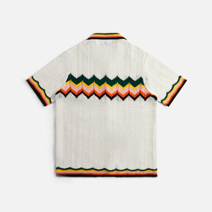 Casablanca Chevron Lace Shirt - White / Multicolor