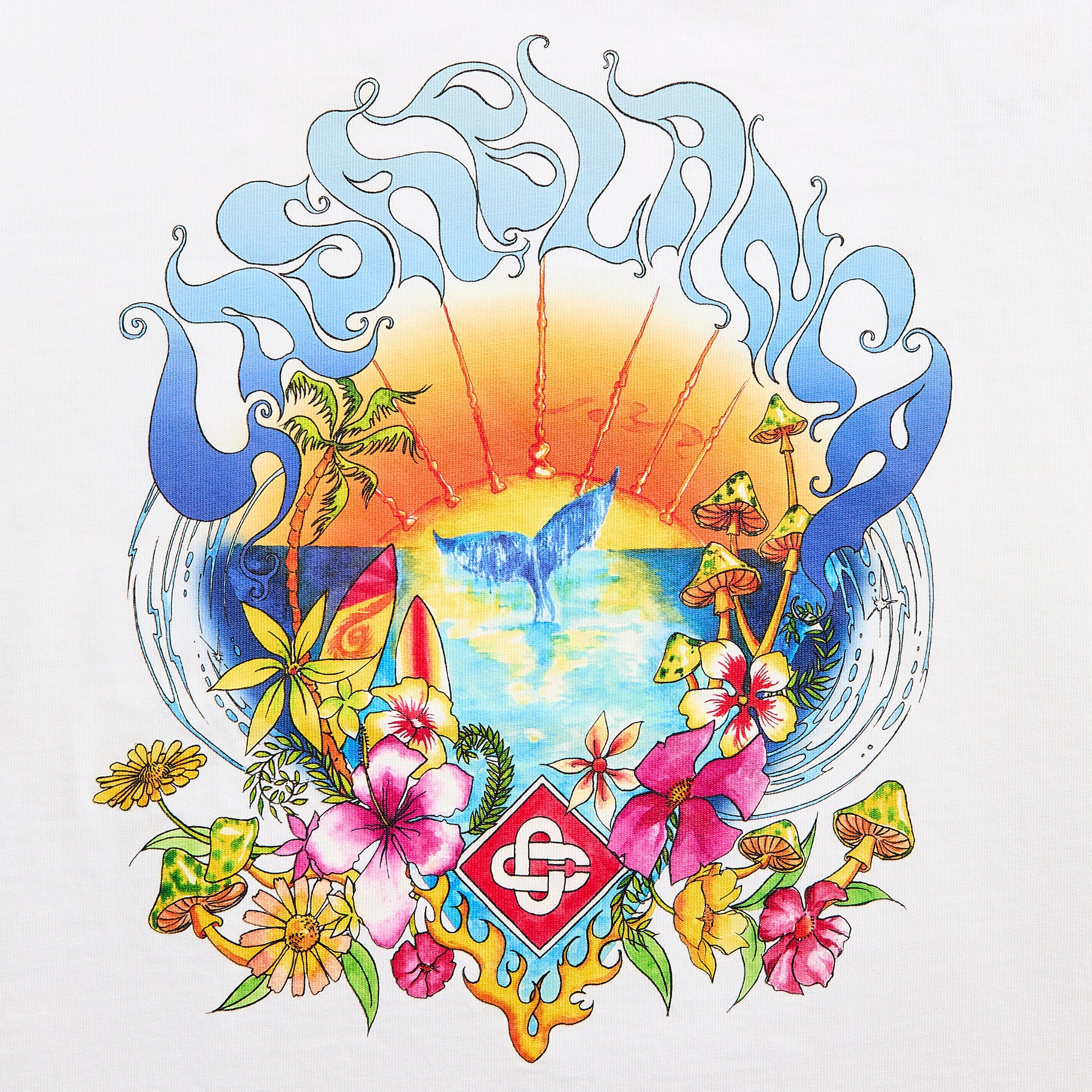 Casablanca Surf Trip Printed Tee - White – Kith