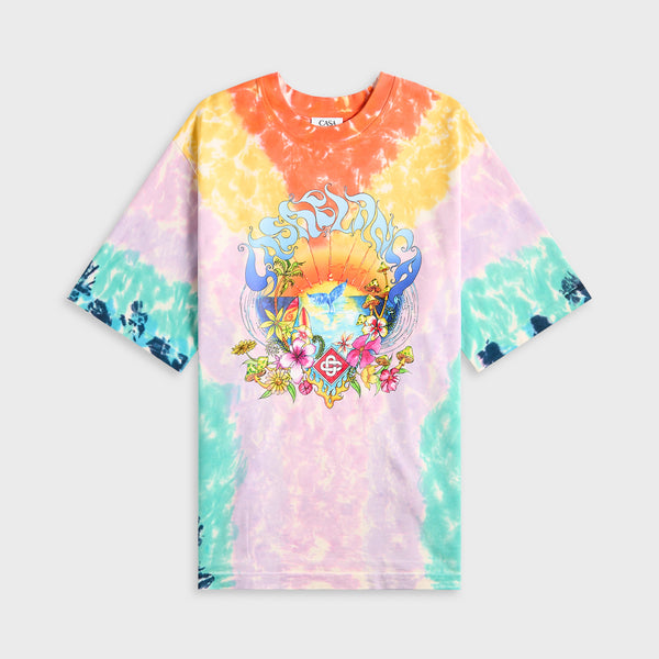 Casablanca Printed Oversized Tie Dye Surf Trip Tee