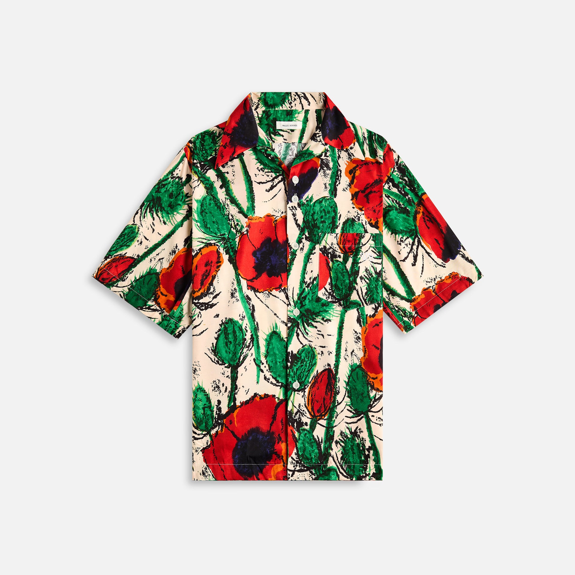 Wales Bonner Highlife Bowling Shirt - Poppy Red