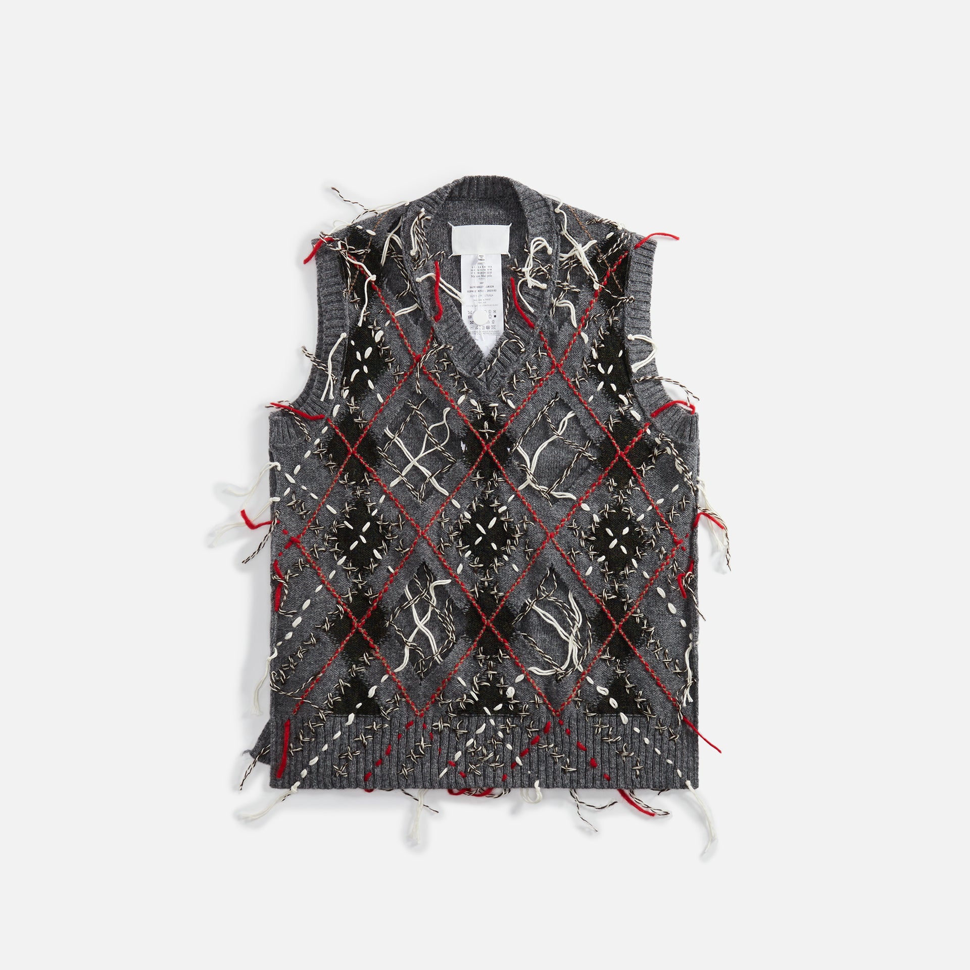 Margiela Gentleman Staples The Classic Argyle Sweater - Grey