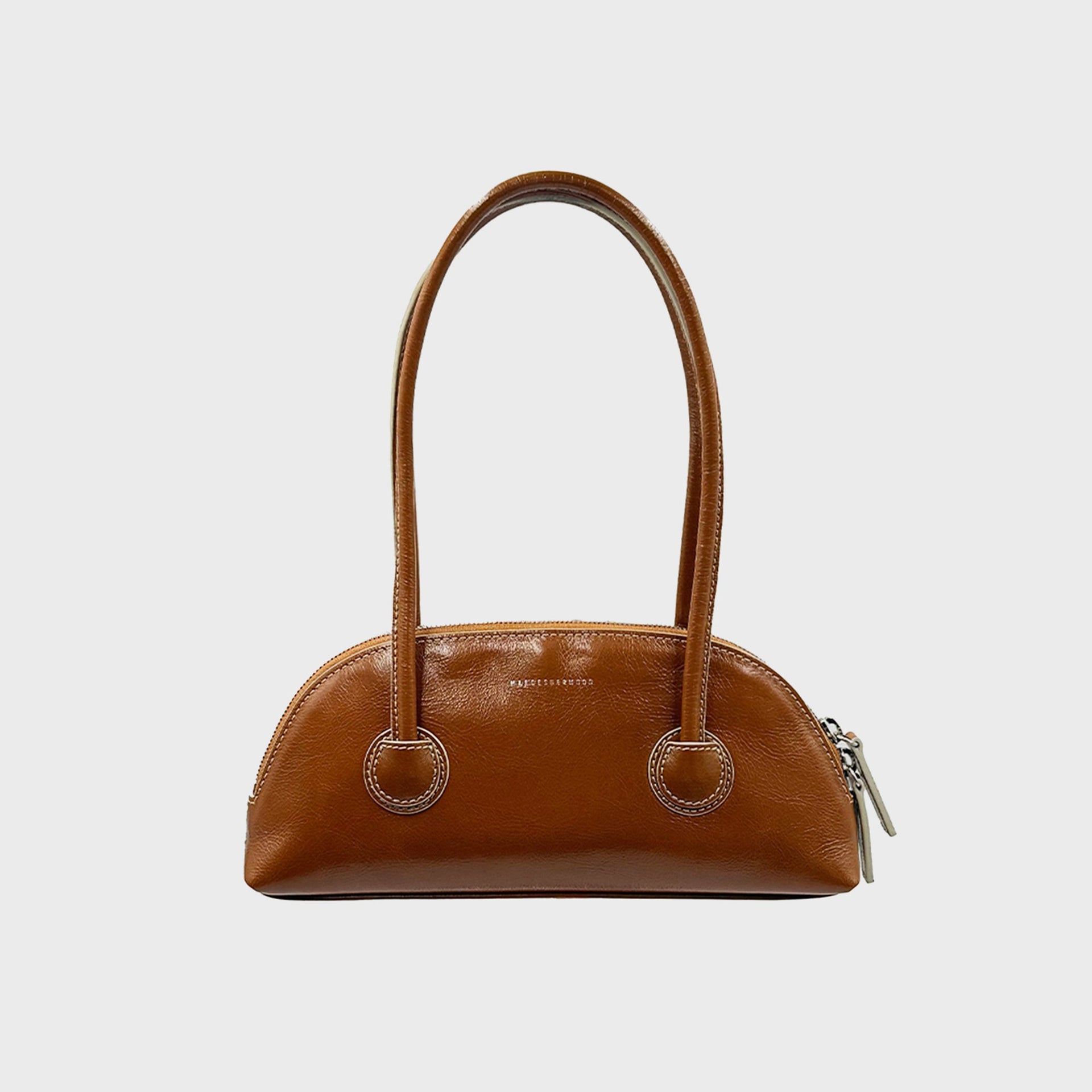 Marge Sherwood Besette Shoulder Bag in Brown Crinkle