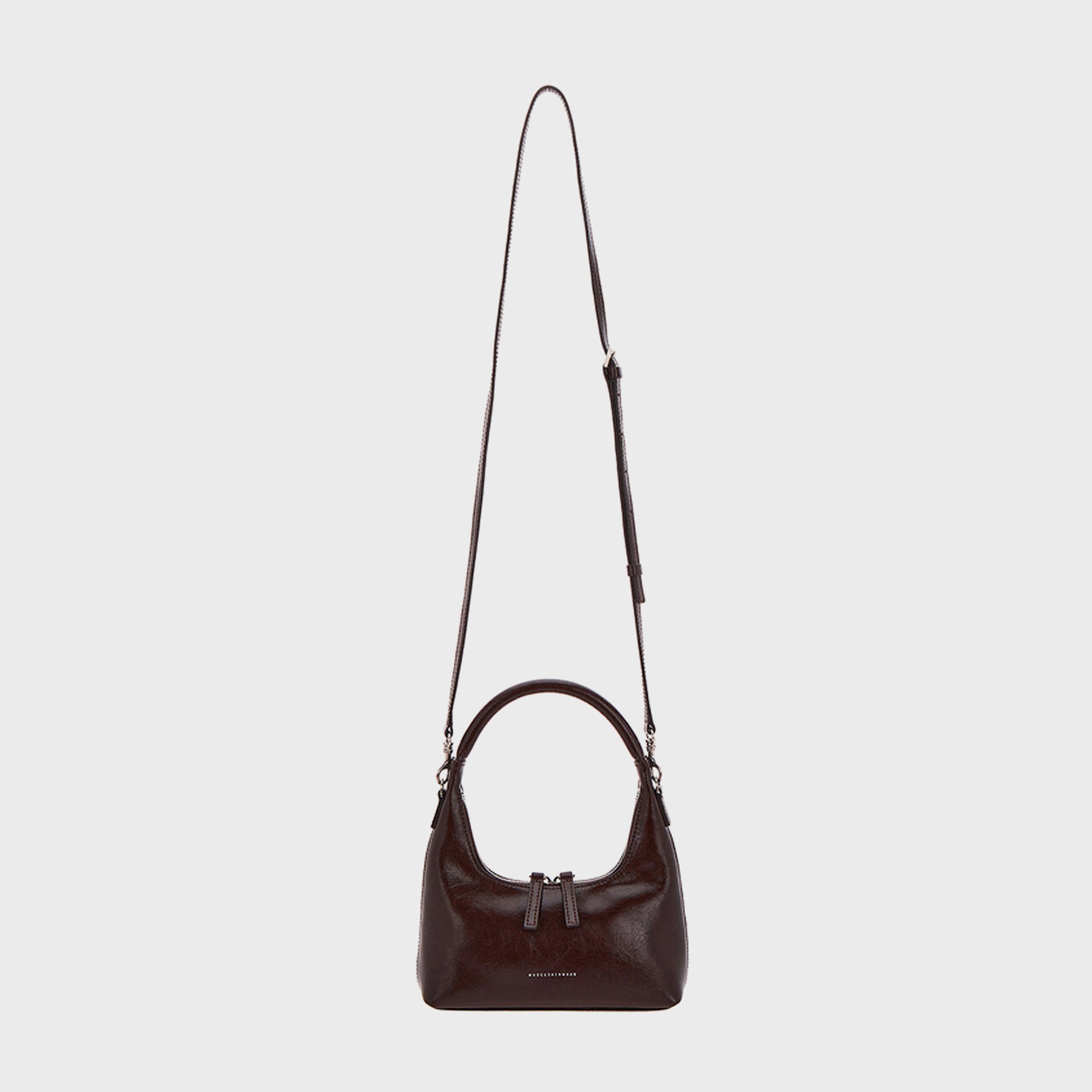 MARGESHERWOOD Hobo Mini Shoulder Bag - Brown Crinkle