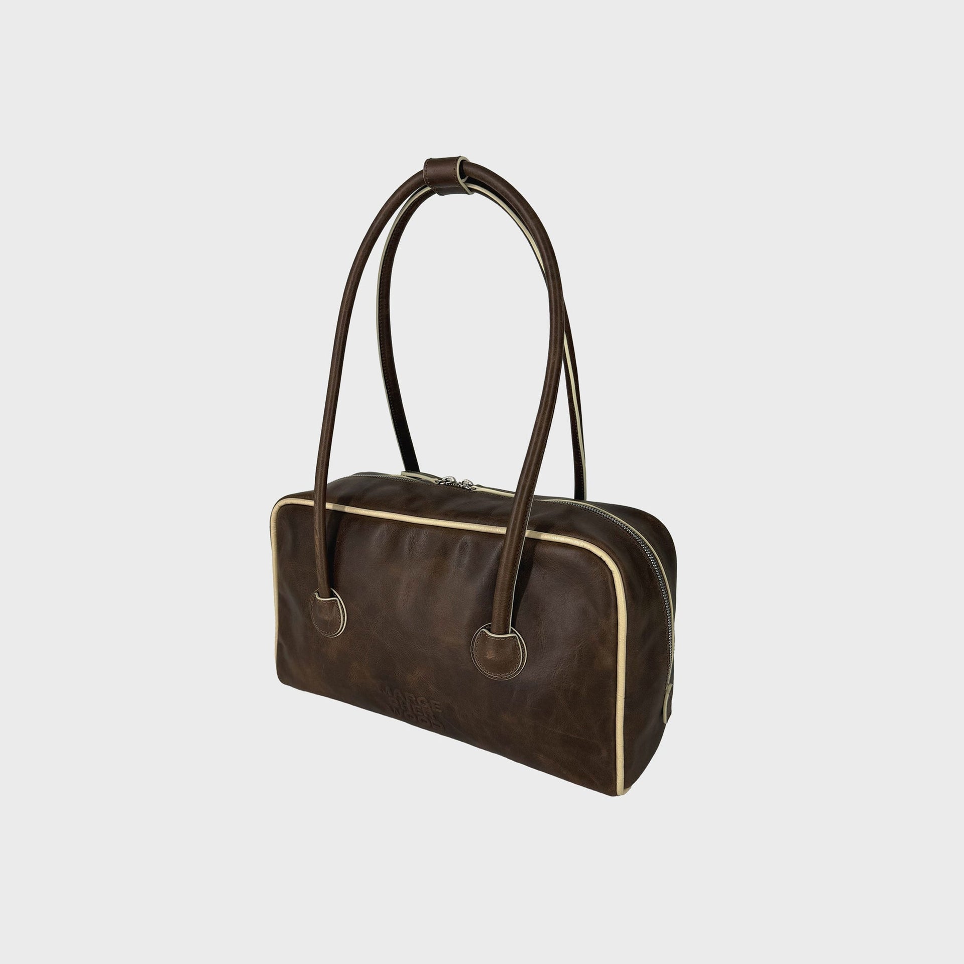 Margesherwood Soft Boston with Piping in Washed Brown Pull Up