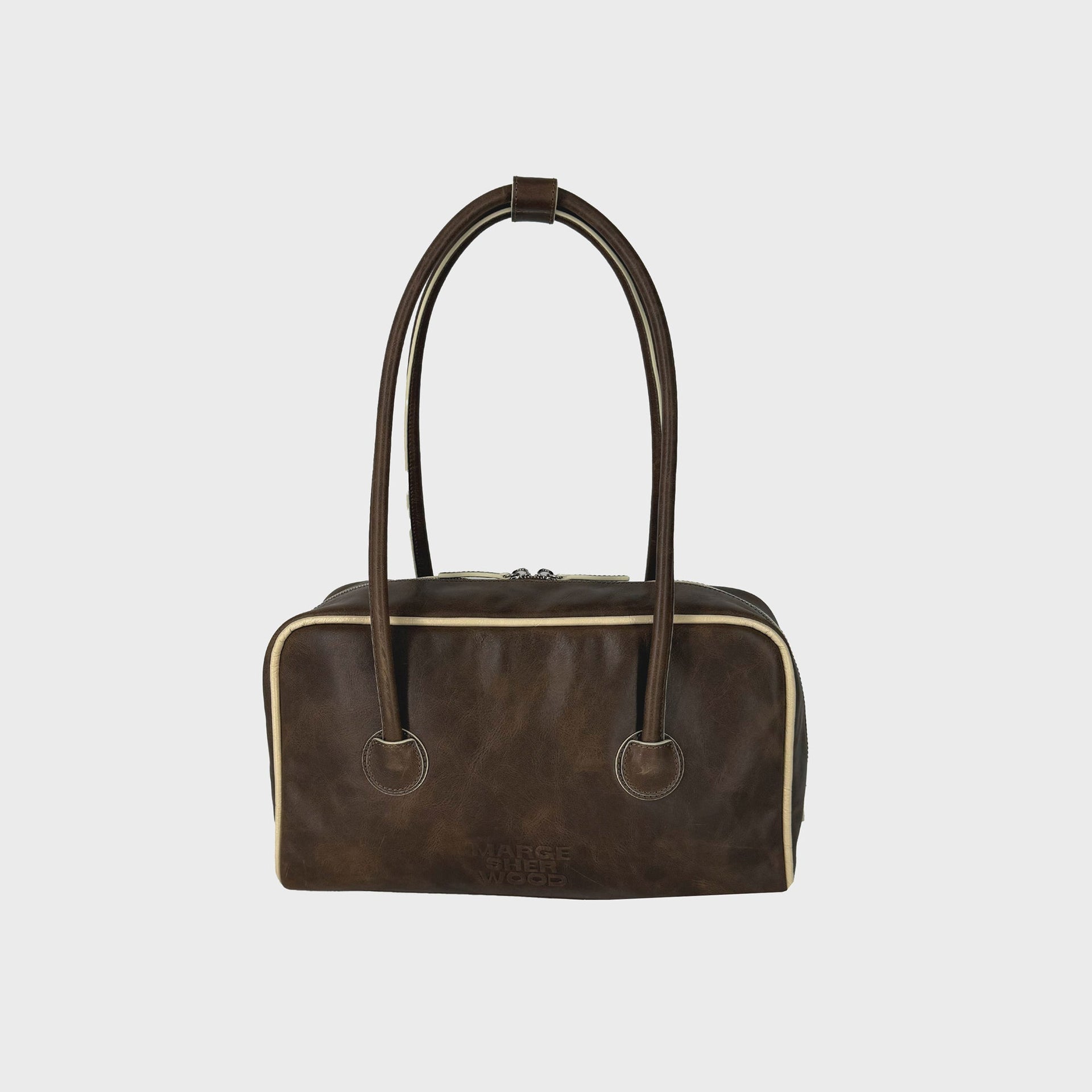 Margesherwood Soft Boston with Piping in Washed Brown Pull Up