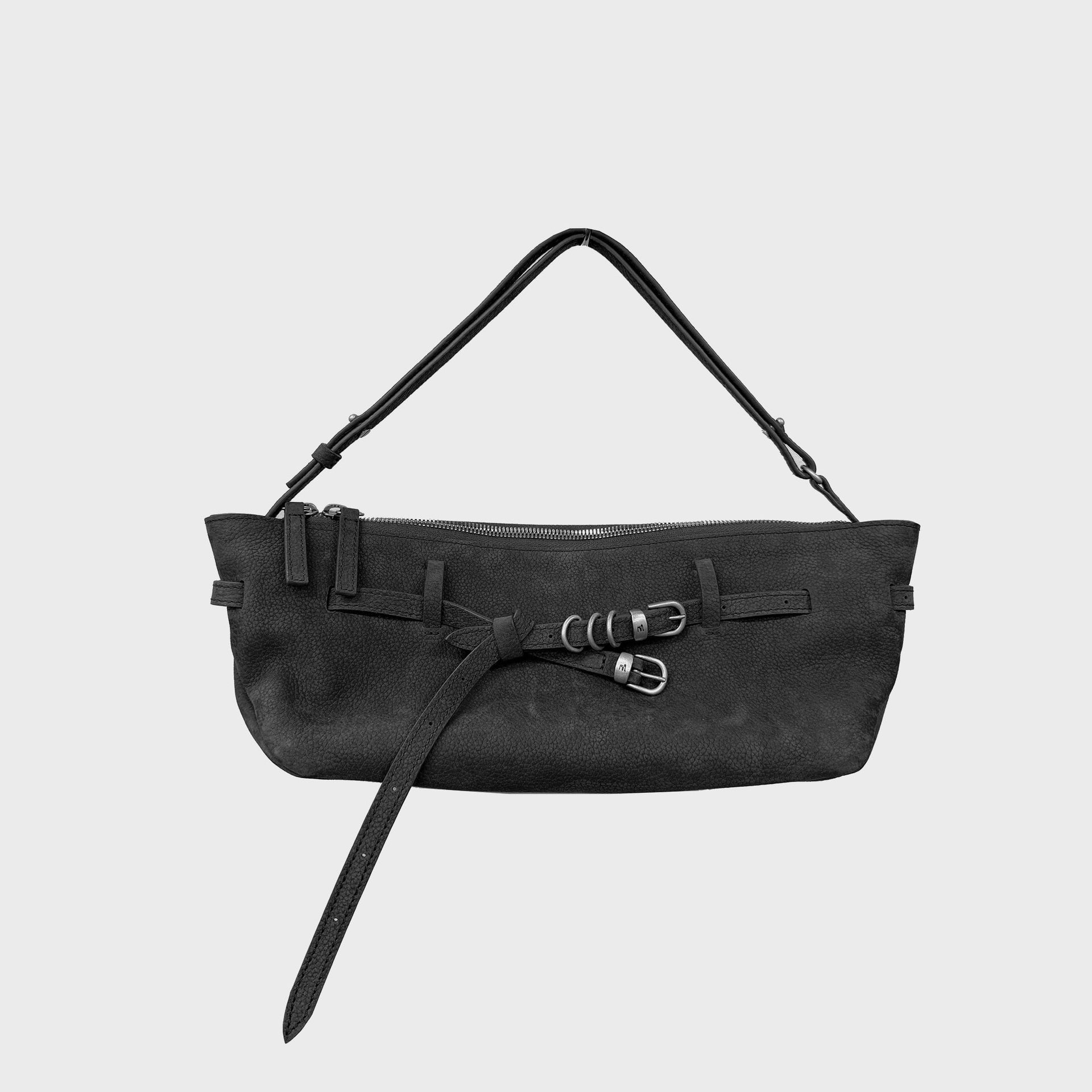 MARGESHERWOOD Grandma Used Sling Bag - Black Nubuck
