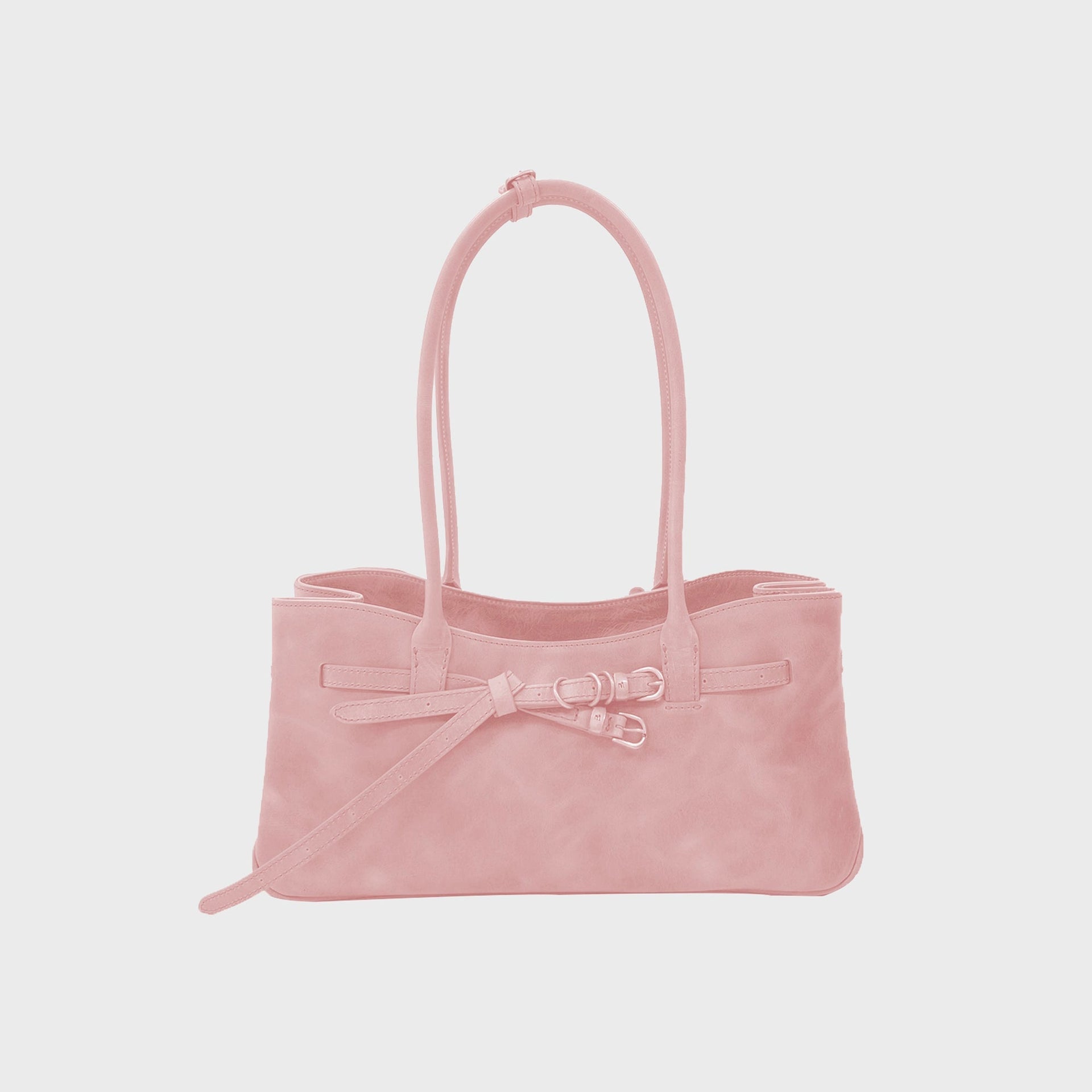MARGESHERWOOD Grandma Used Shoulder Bag - Baby Pink Nubuck