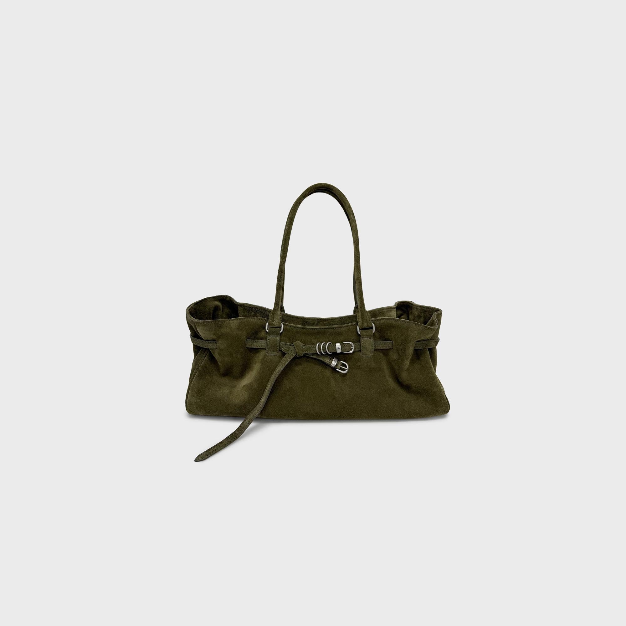 MARGESHERWOOD Soft Grandma Shoulder Bag - Dark Olive Suede – Kith