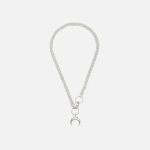 MARINE SERRE Moon Charm Necklace - Silver