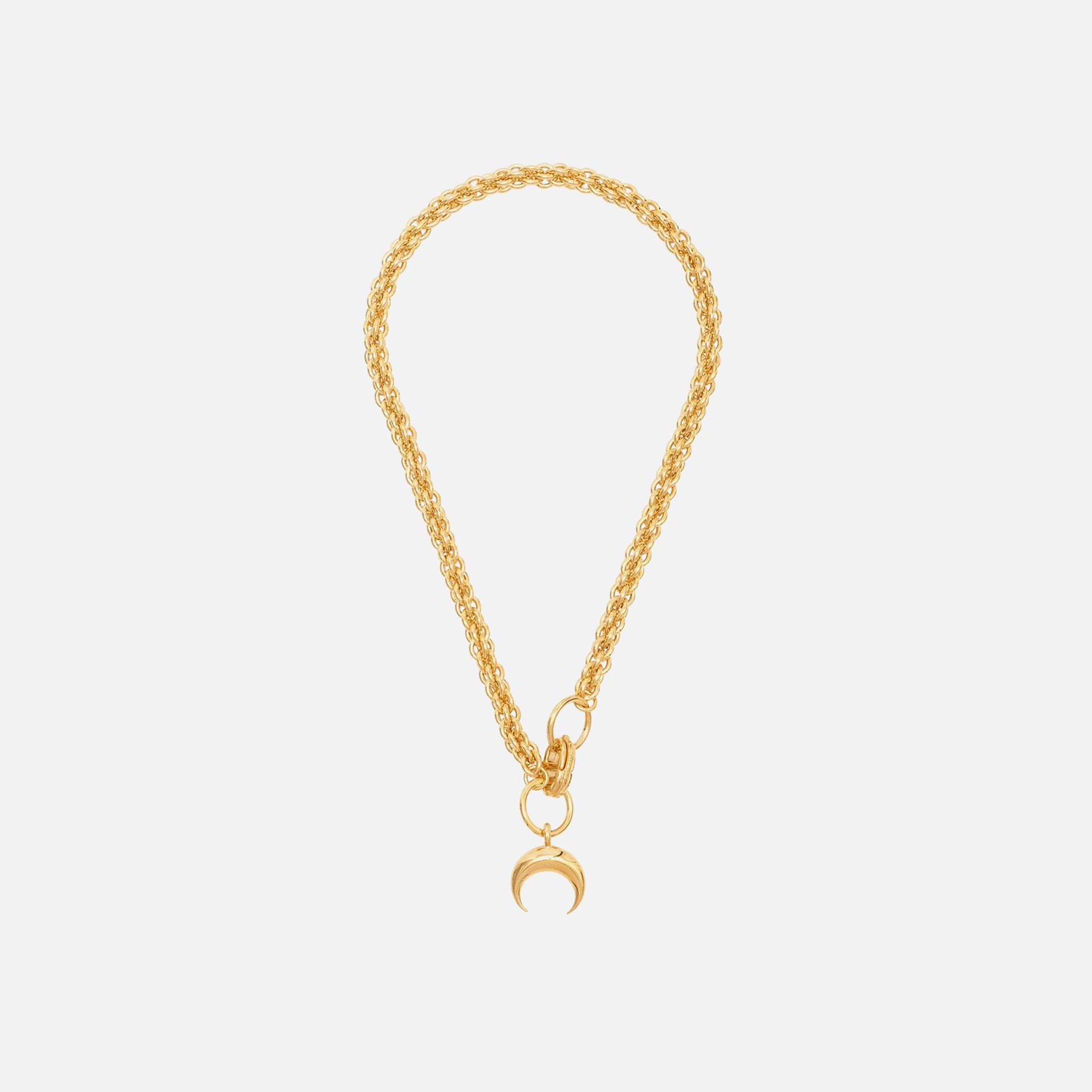 MARINE SERRE Moon Charm Necklace - Gold