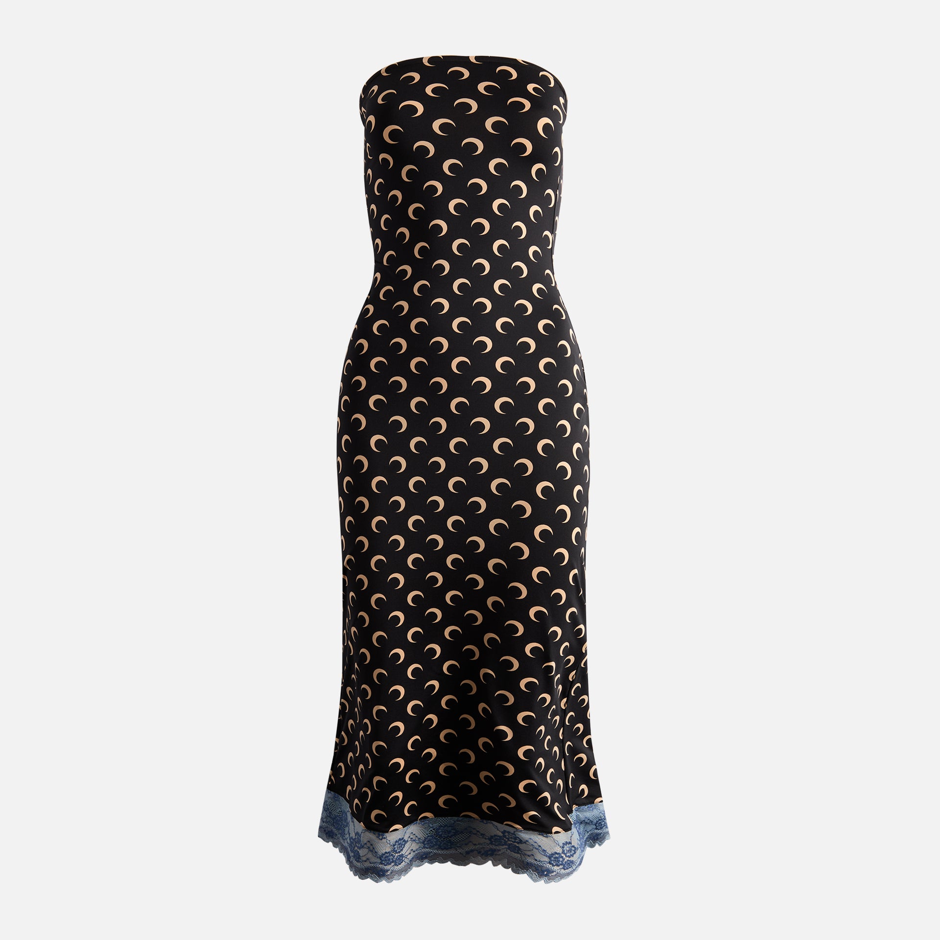 marine serre jersey dress Recycled Moon Jersey Bustier Dress Marine Serre