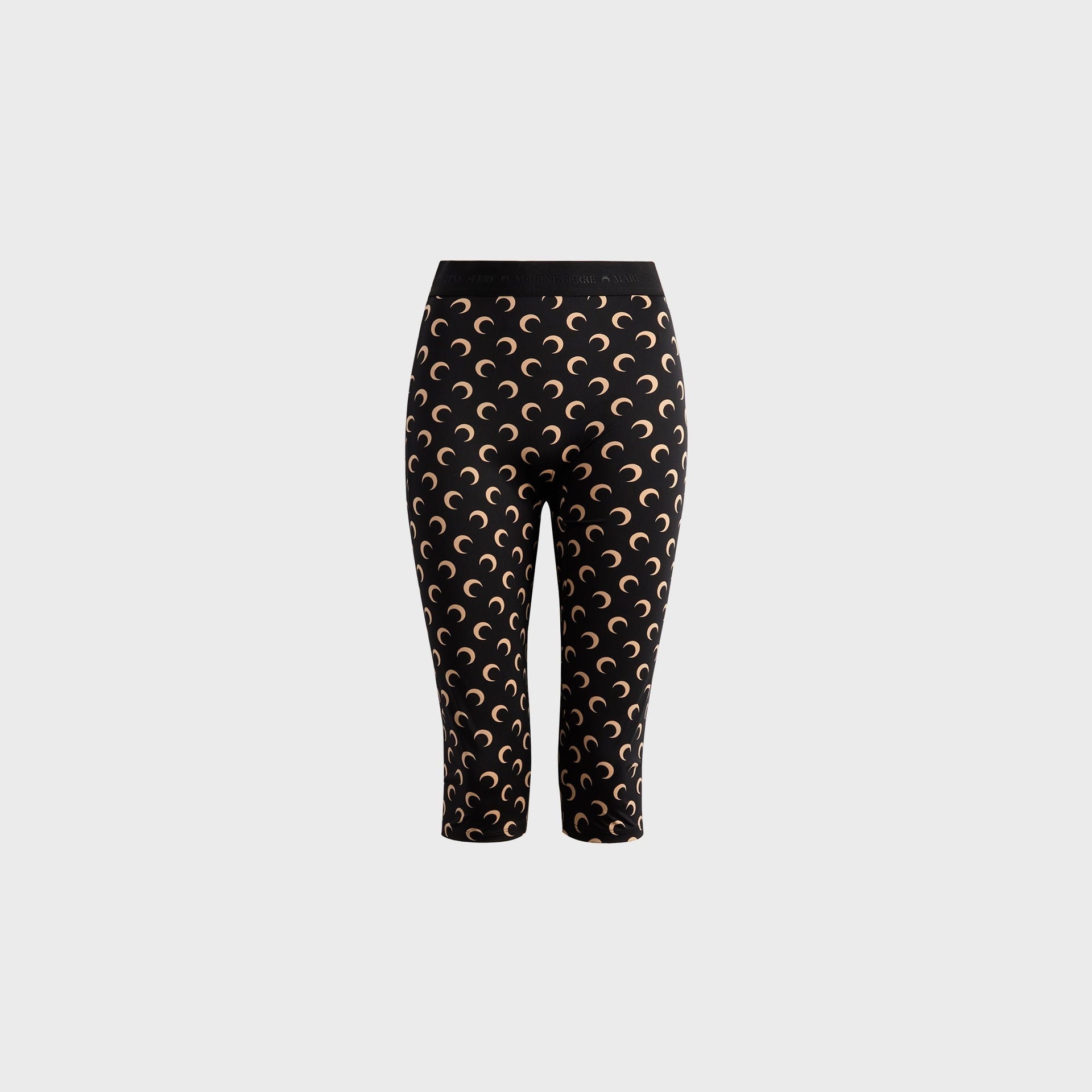 Marine Serre Moon Printed Jersey Capri Pant - Black