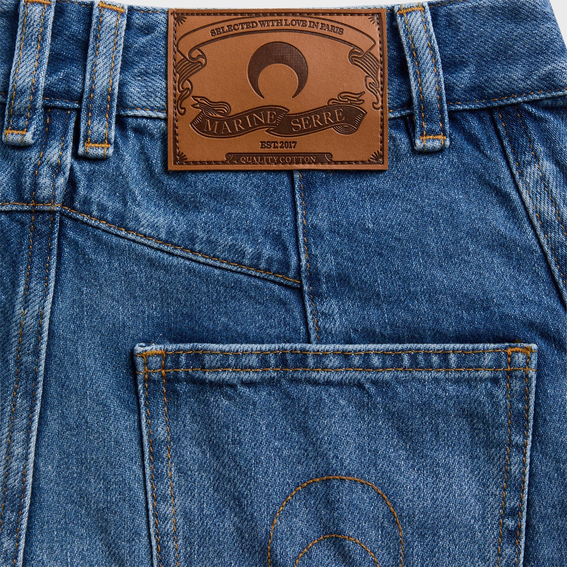 Marine Serre Baggy Jeans - Light Blue