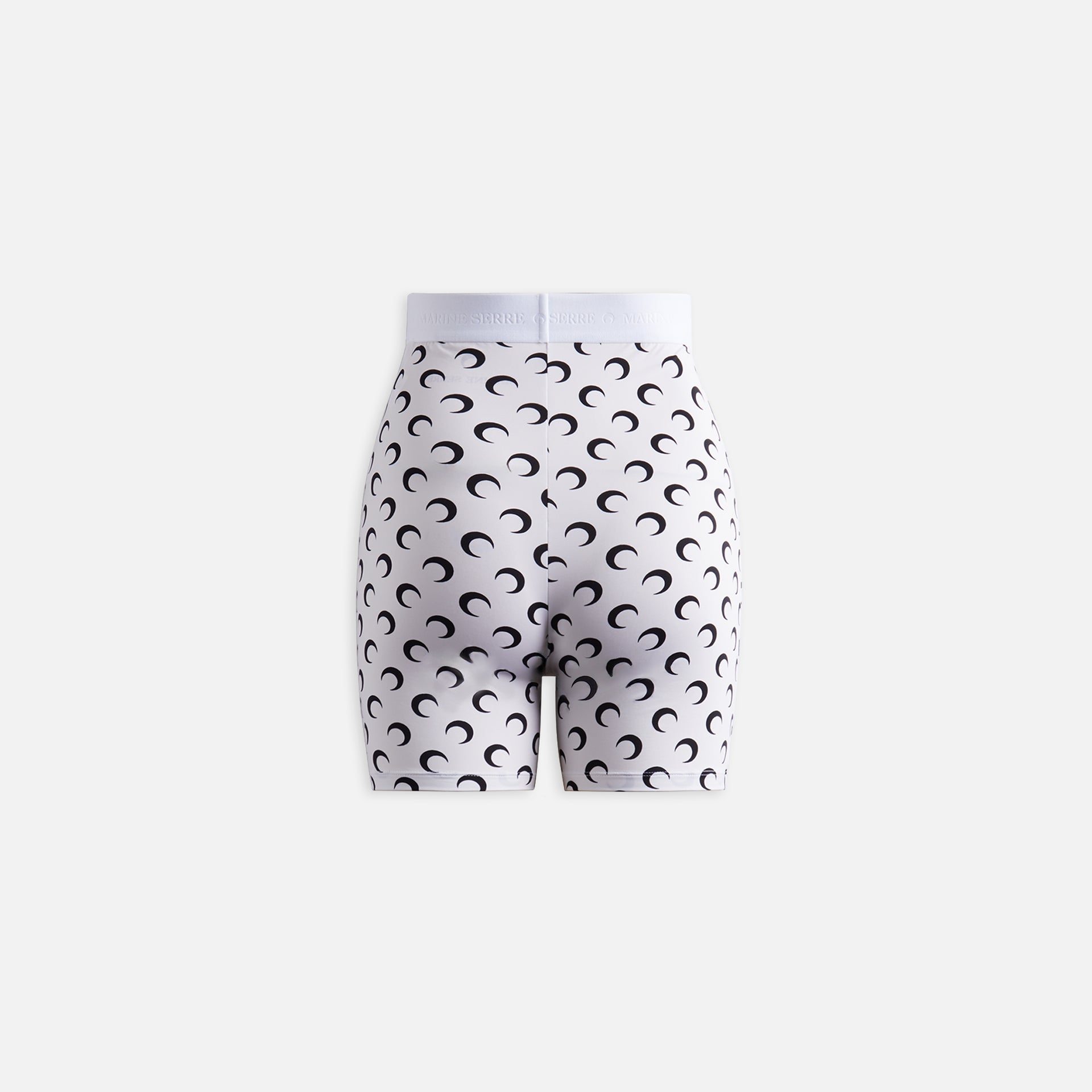 Marine Serre Moon Printed Jersey Mini Shorts - White