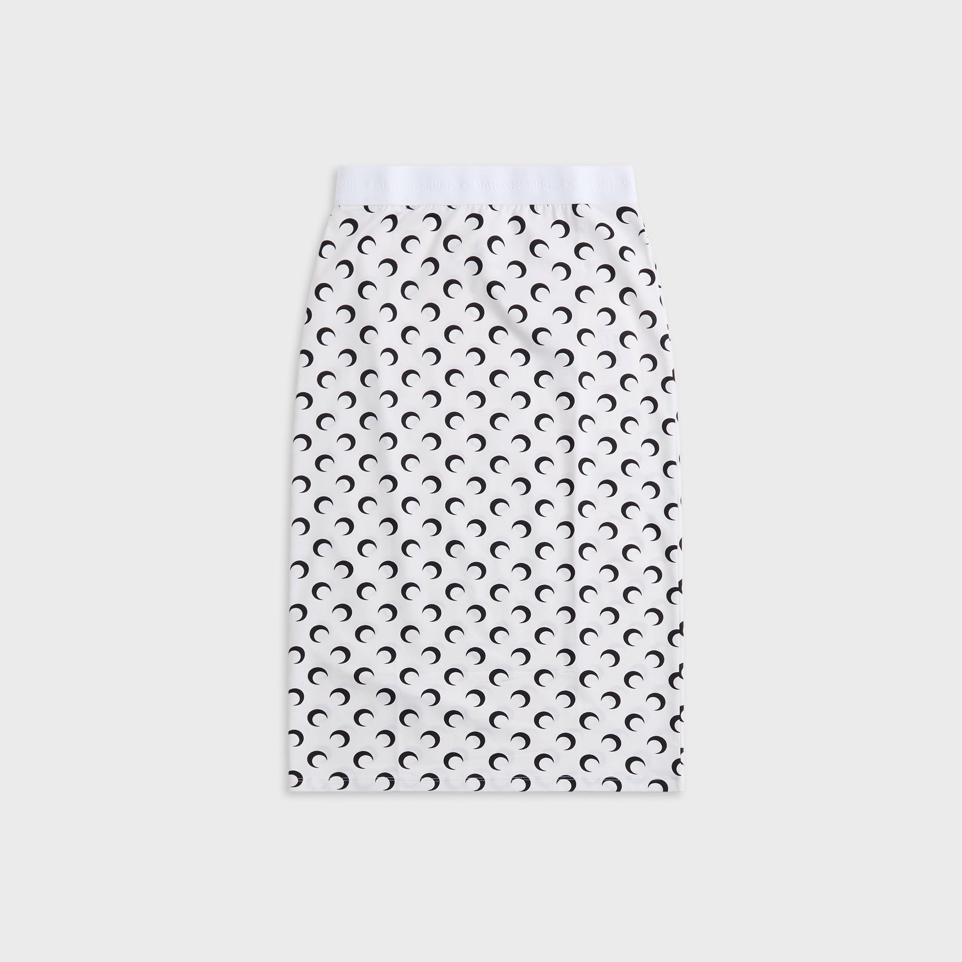 Marine Serre Moon Printed Jersey Knee Length Skirt - White