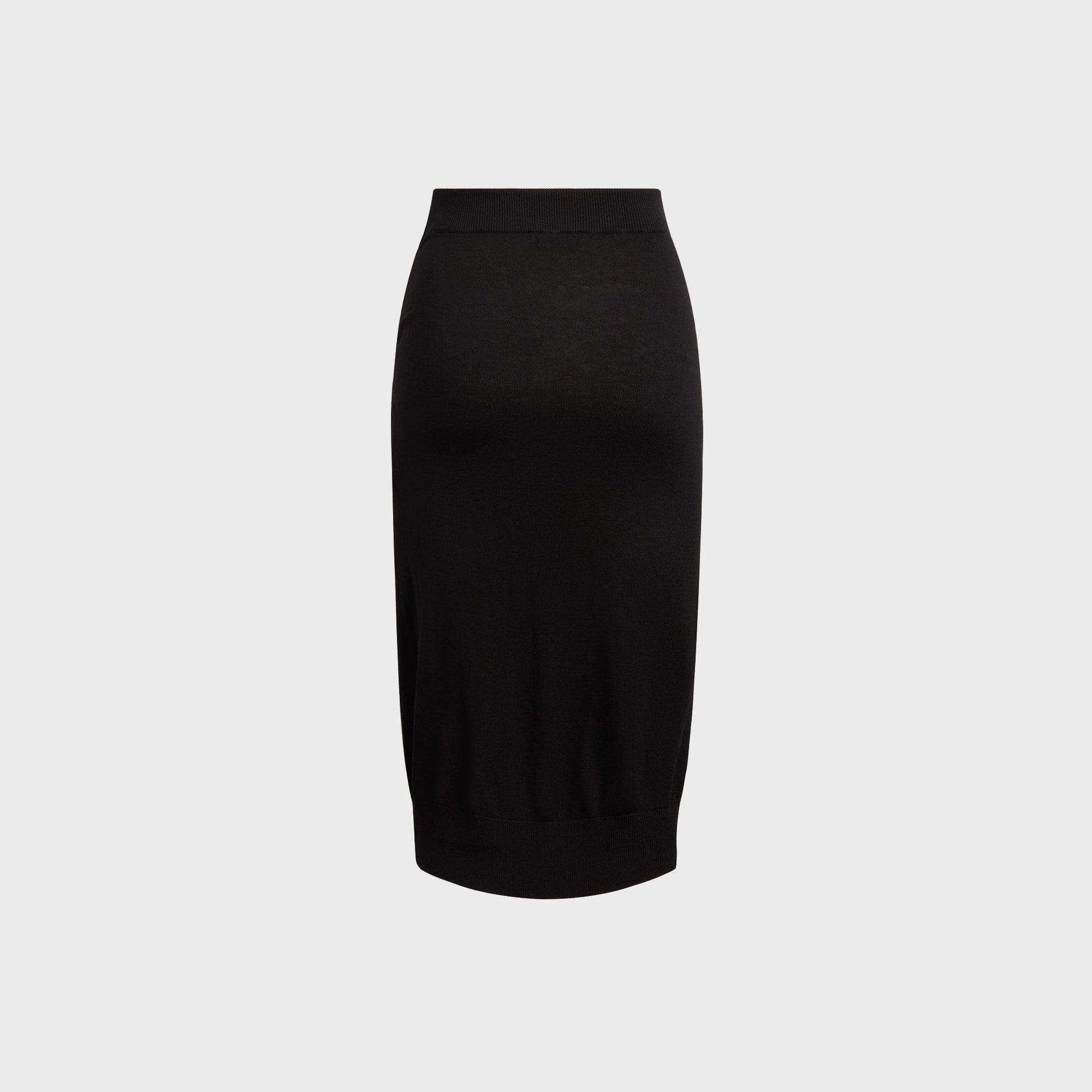 Marine Serre Hybrid Knit Wrapped Knee Length Skirt - Black / Red