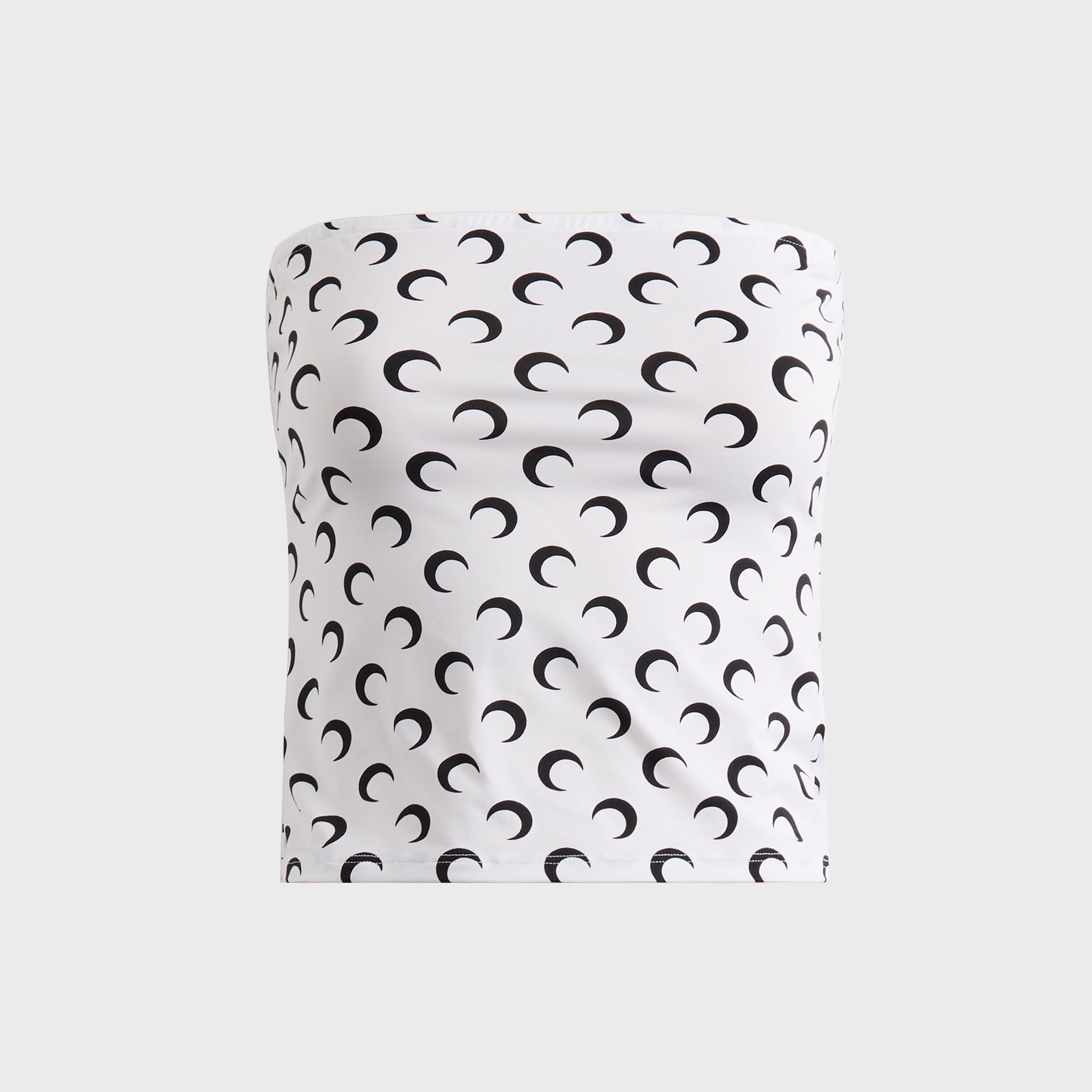 Marine Serre Moon Printed Jersey Tube Top - White