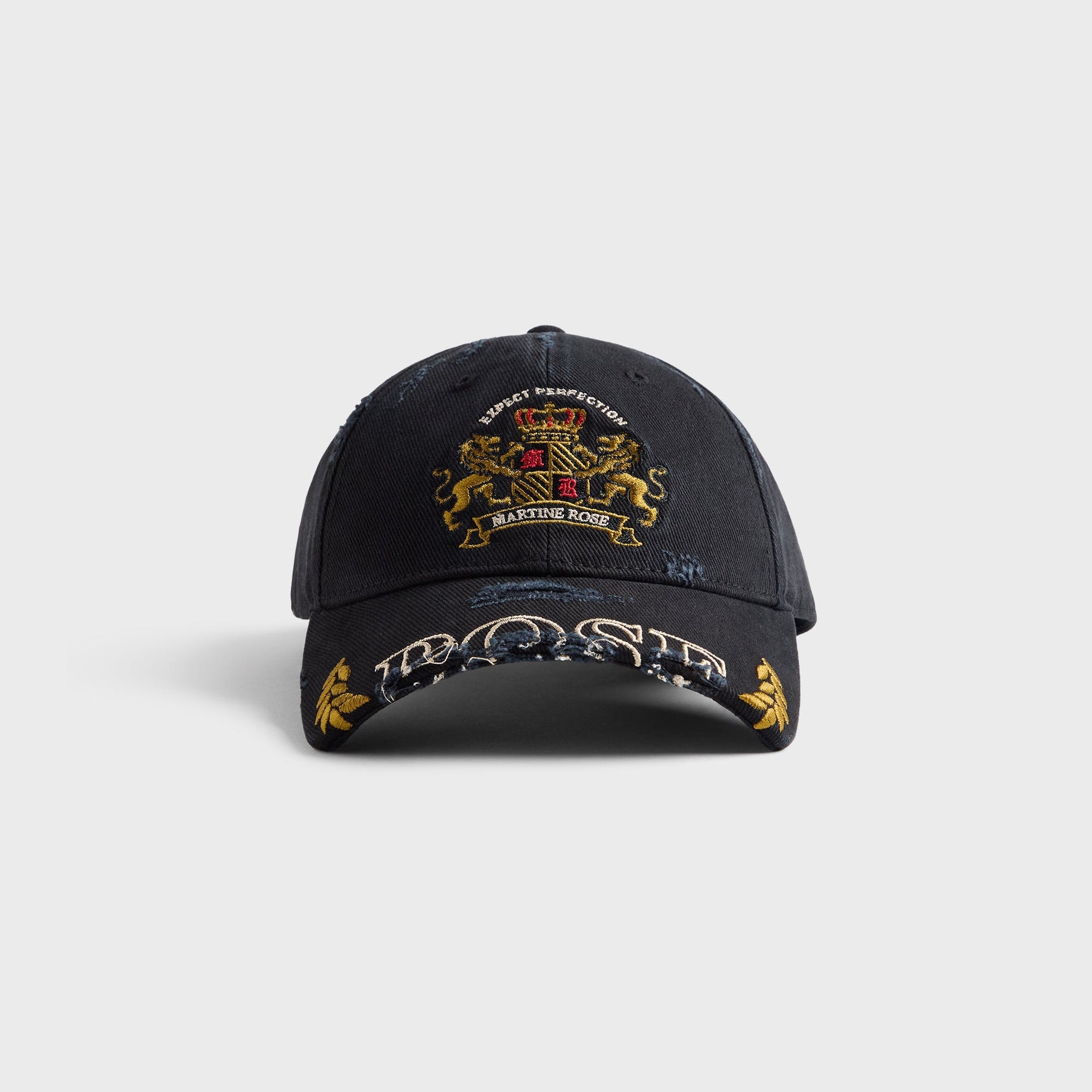 Martine Rose Cut Peak Cap - Black Washed