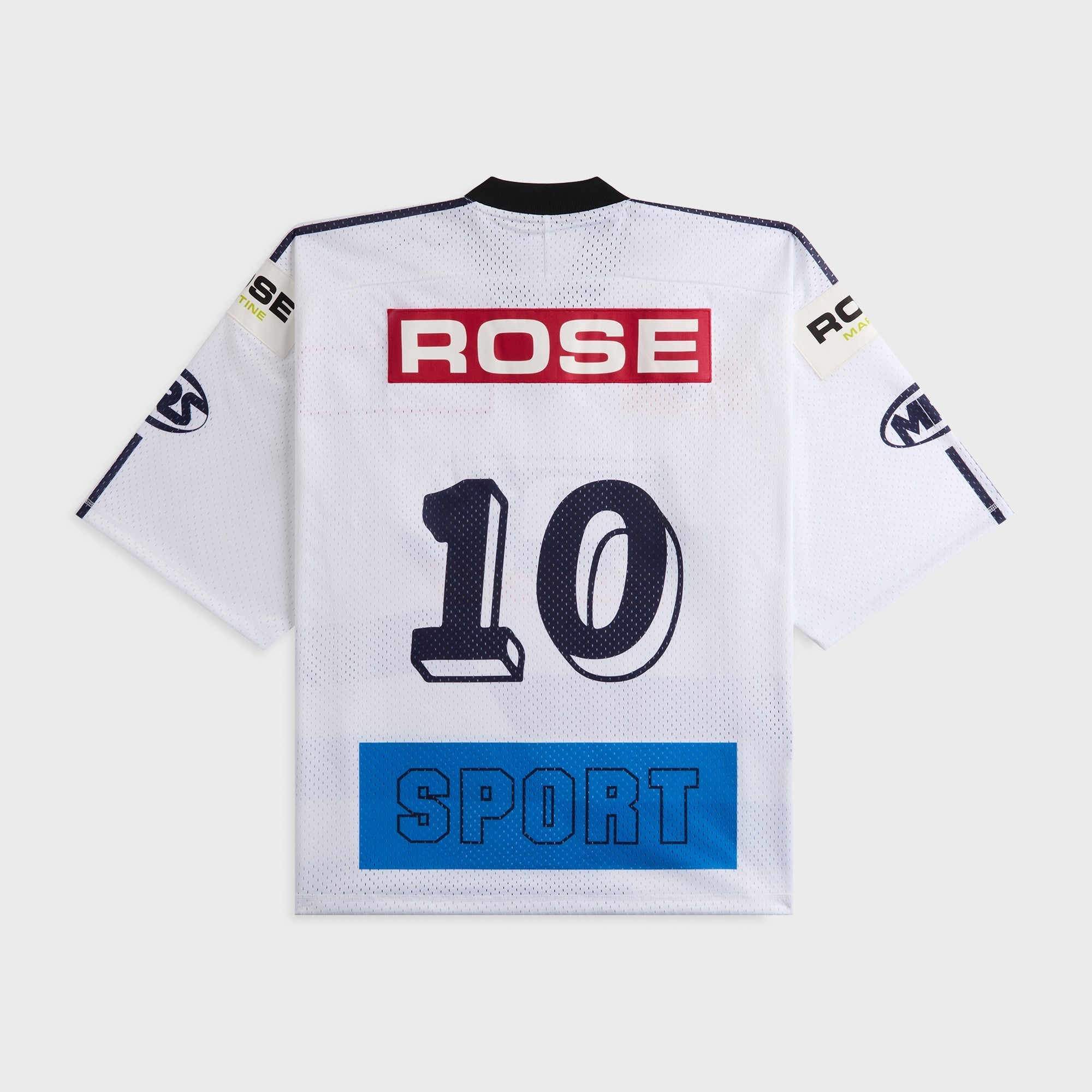 Martine Rose Twist Football Top - White / Light Blue Stripe – Kith