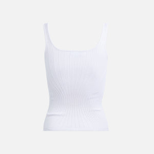 Mugler Rib Tank Top - White