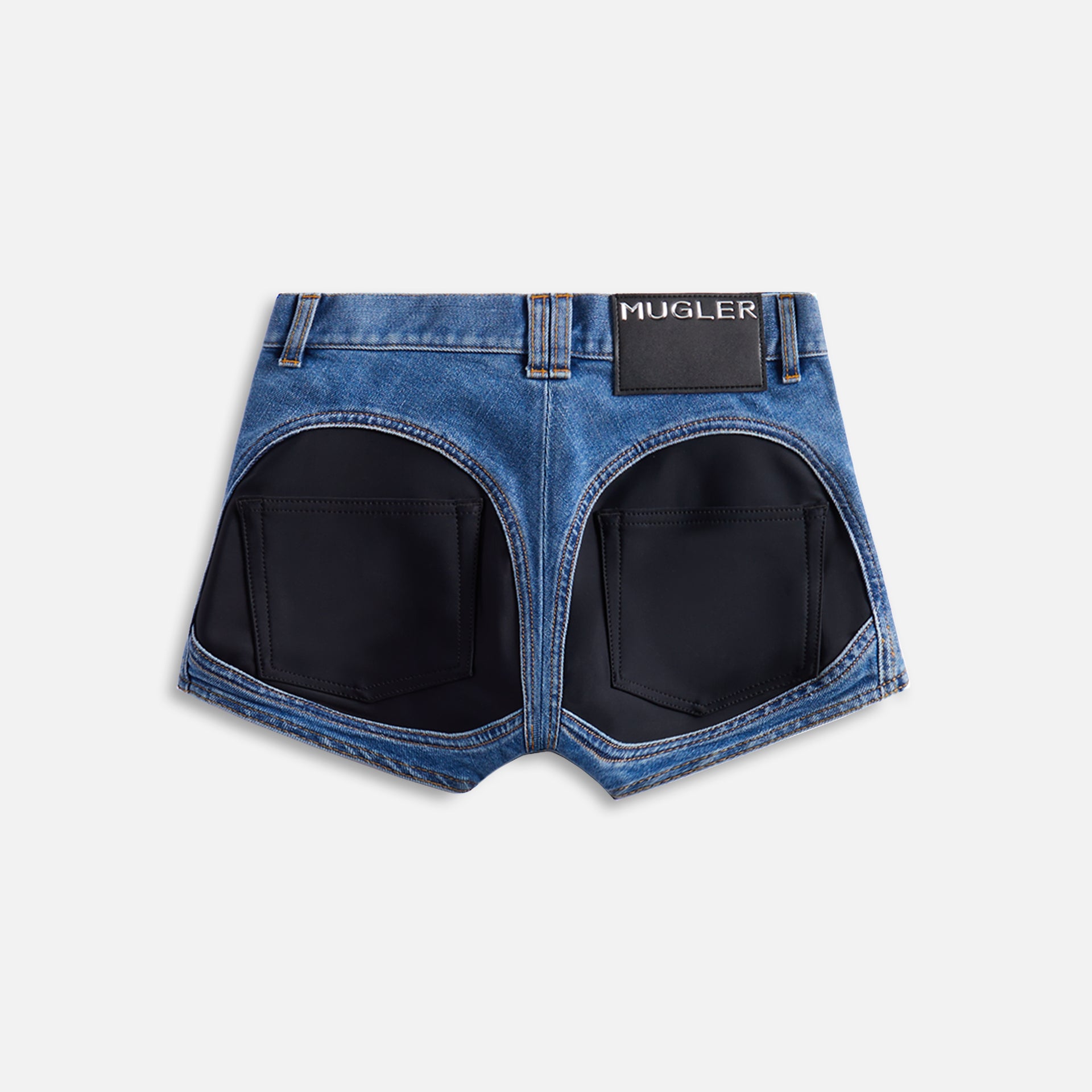 Mugler Micro Short - Blue Denim