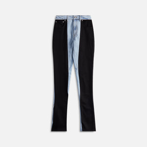 Missguided Brassière di jeans con nodo rosa in coordinato - Black / Blue