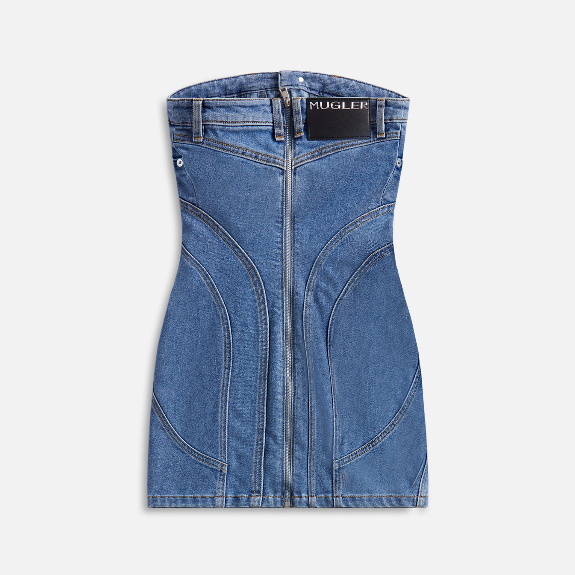 Mugler Corset Dress - Blue Denim