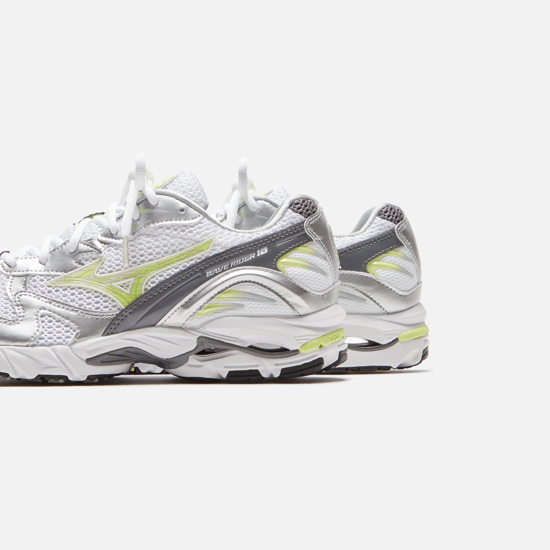 Mizuno Wave Rider 10 - White / Sunny Lime / Silver