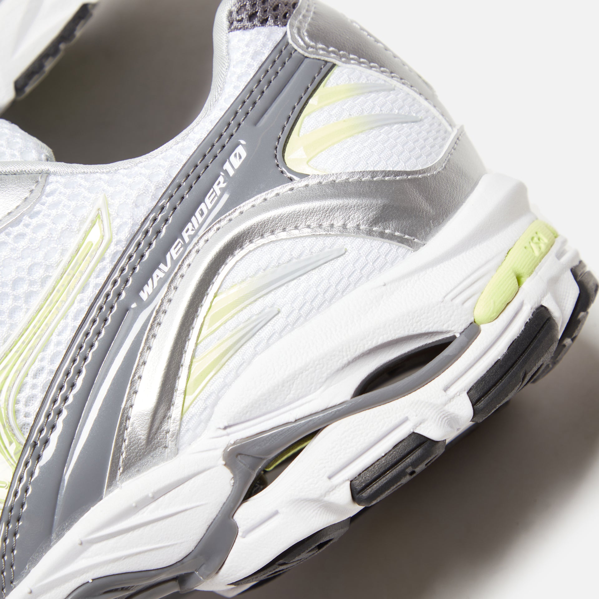 Mizuno Wave Rider 10 - White / Sunny Lime / Silver