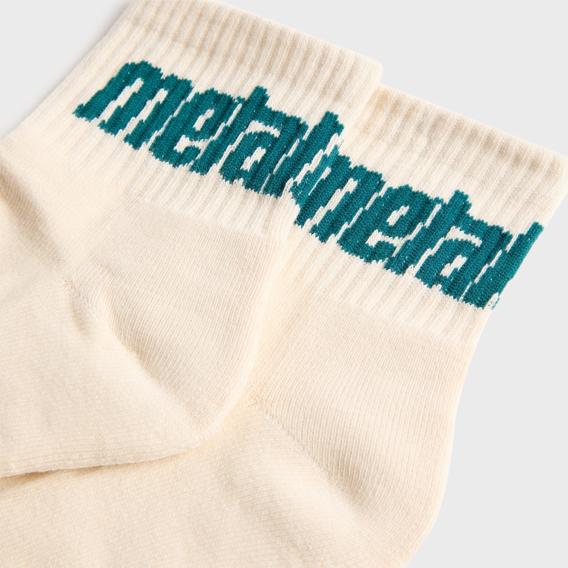 Metalwood Metal Logo Quarter Sock - Off-White / Spruce
