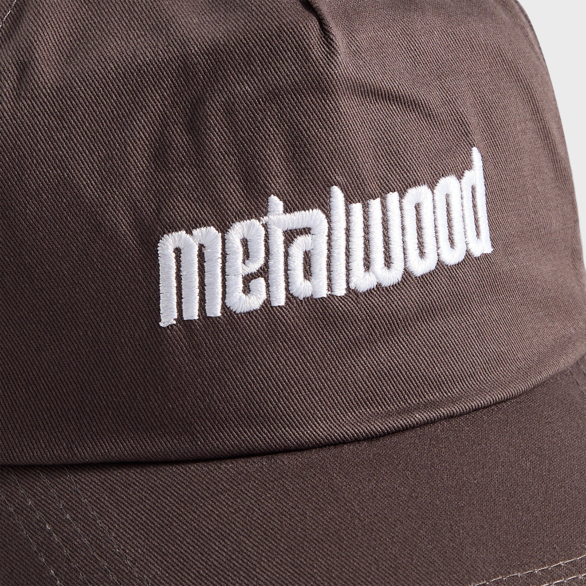 Metalwood Metal Logo 5 Panel Cap - Brown
