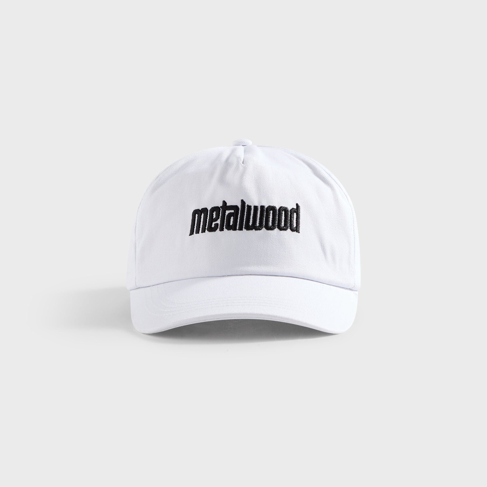 Metalwood Metal Logo 5 Panel Cap - White