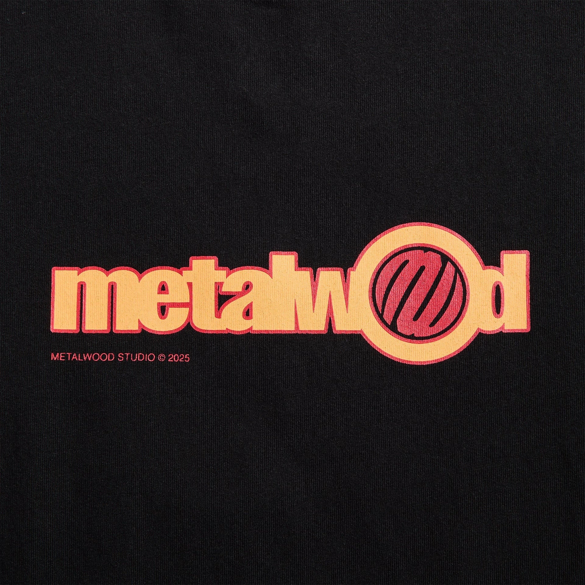 Metalwood Word Long Sleeve Tee - Black