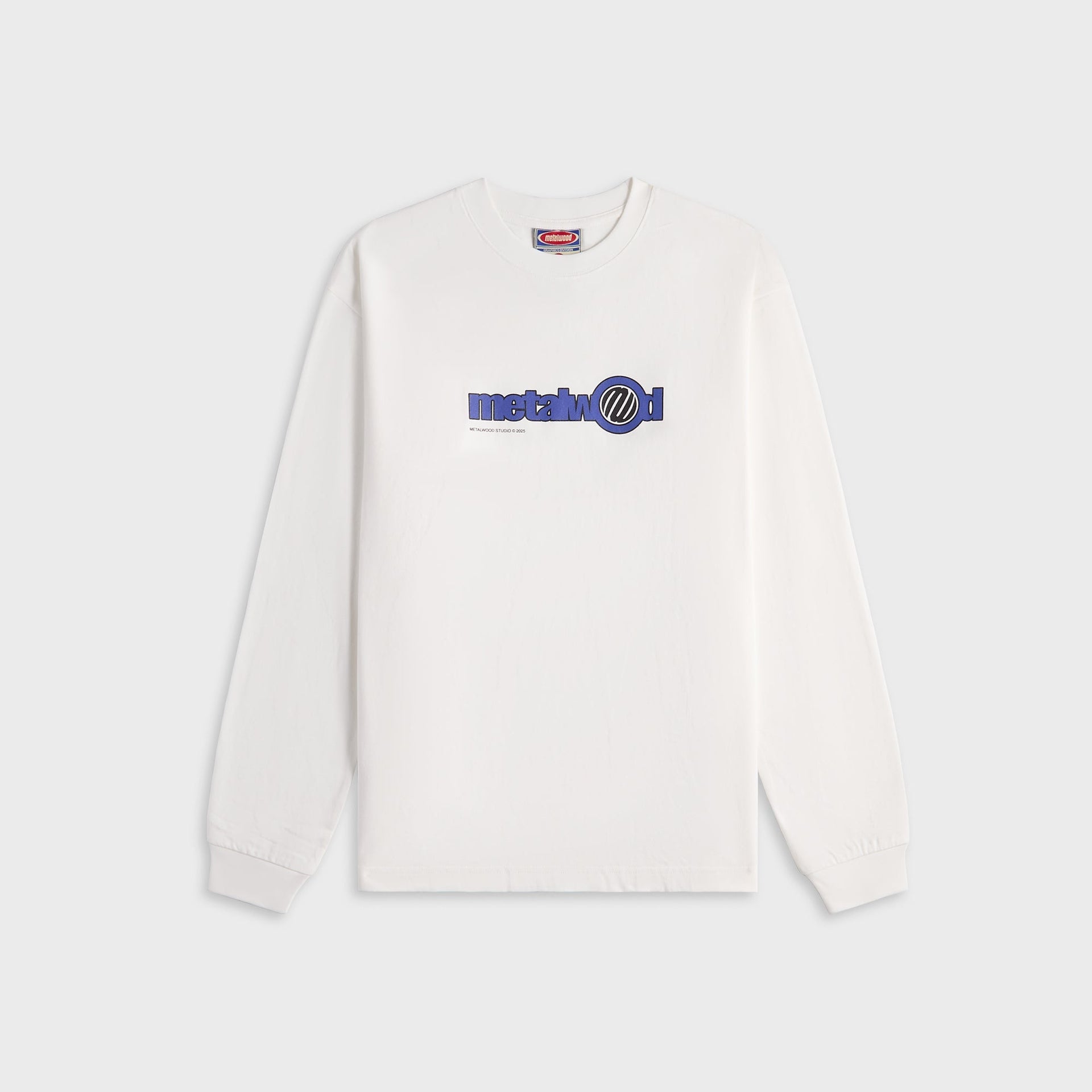 Metalwood Word Long Sleeve Tee - White