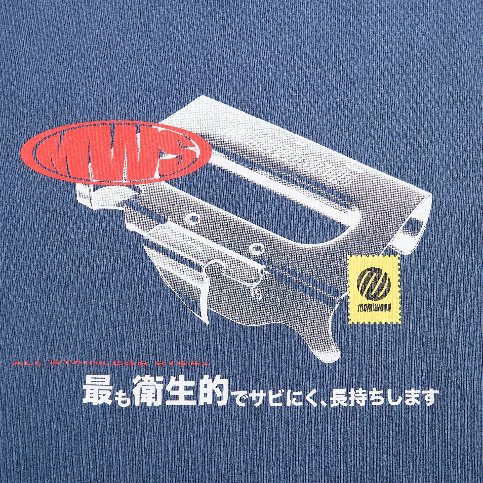 Metalwood Can Opener Long Sleeve Tee - Navy