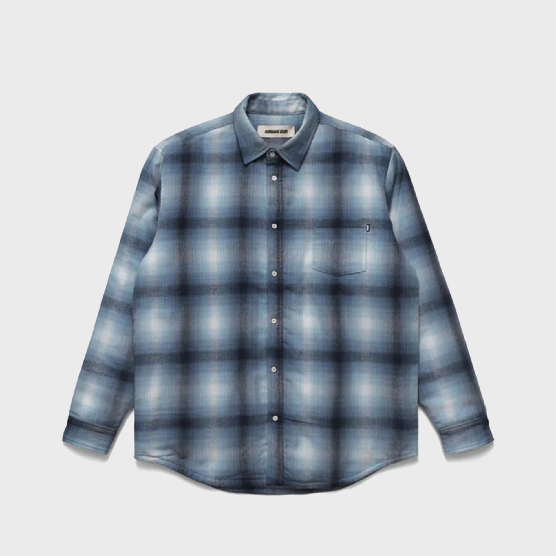 Metalwood Poly Filled Shirt - Blue Plaid