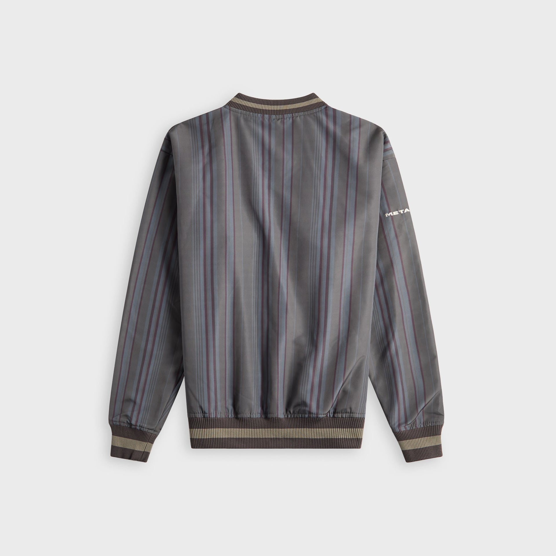 Metalwood Lined V-Neck Pullover Windbreaker - Multicolor