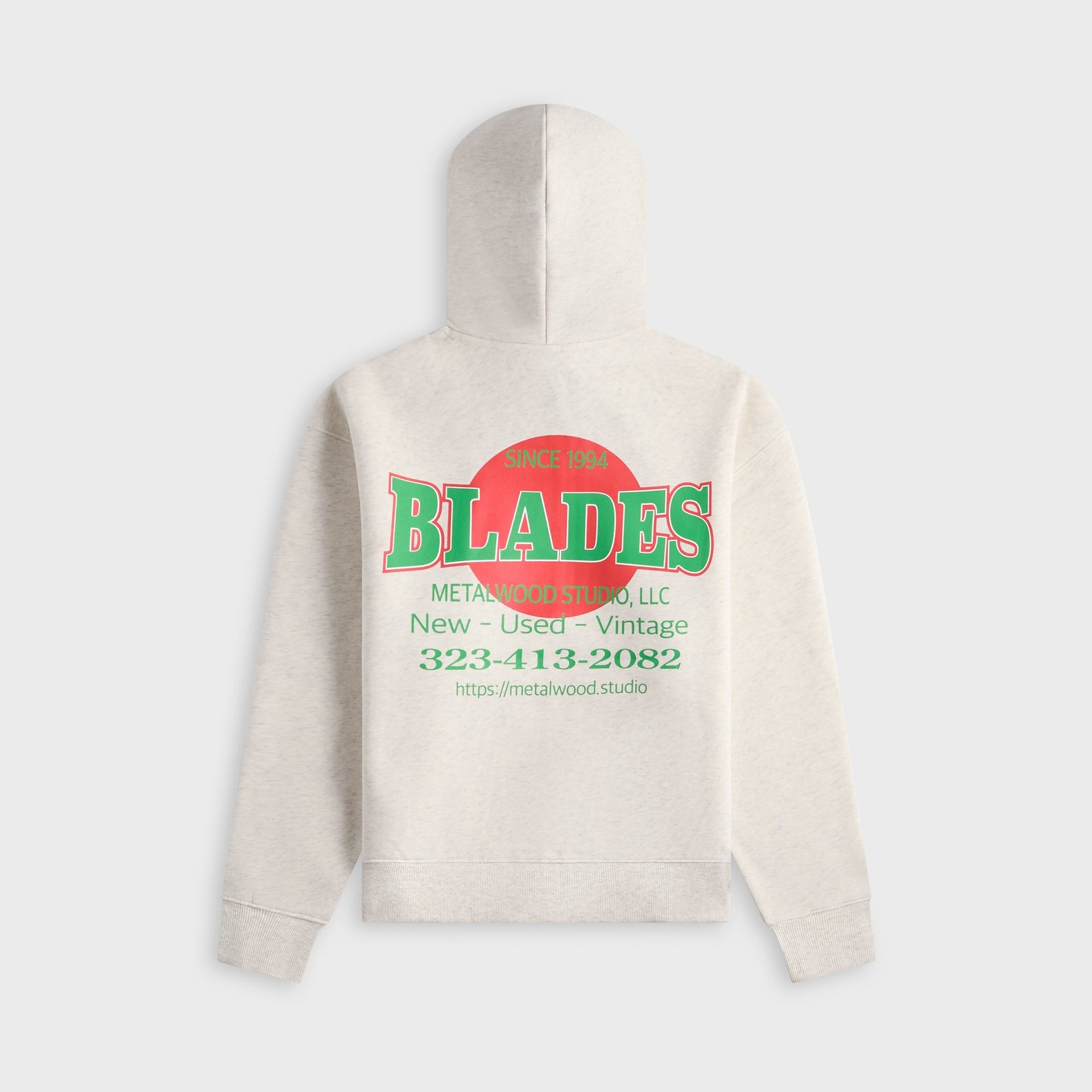 Metalwood Blades Gym Zip Hooded Sweatshirt - Heather Grey