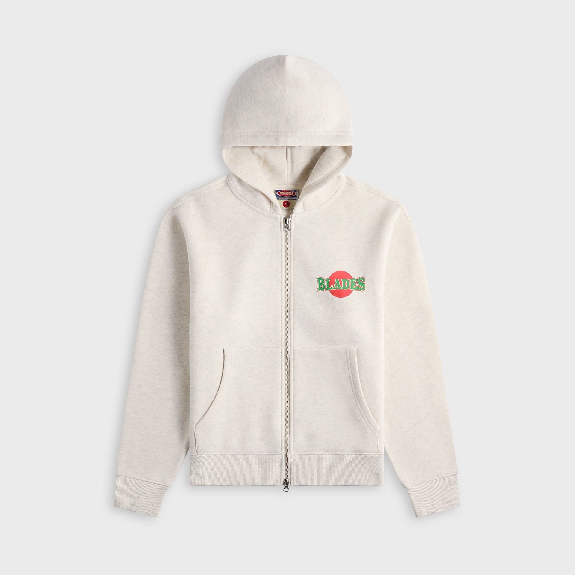 Metalwood Blades Gym Zip Hooded Sweatshirt - Heather Grey