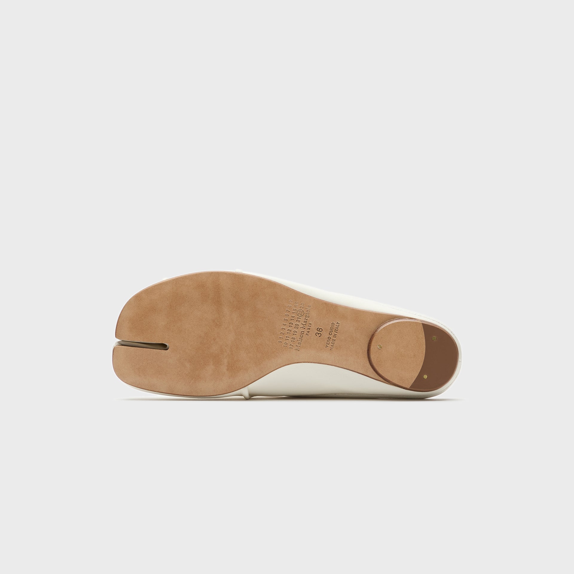 Maison Margiela Tabi Ballerina Mule Elastic Band - White