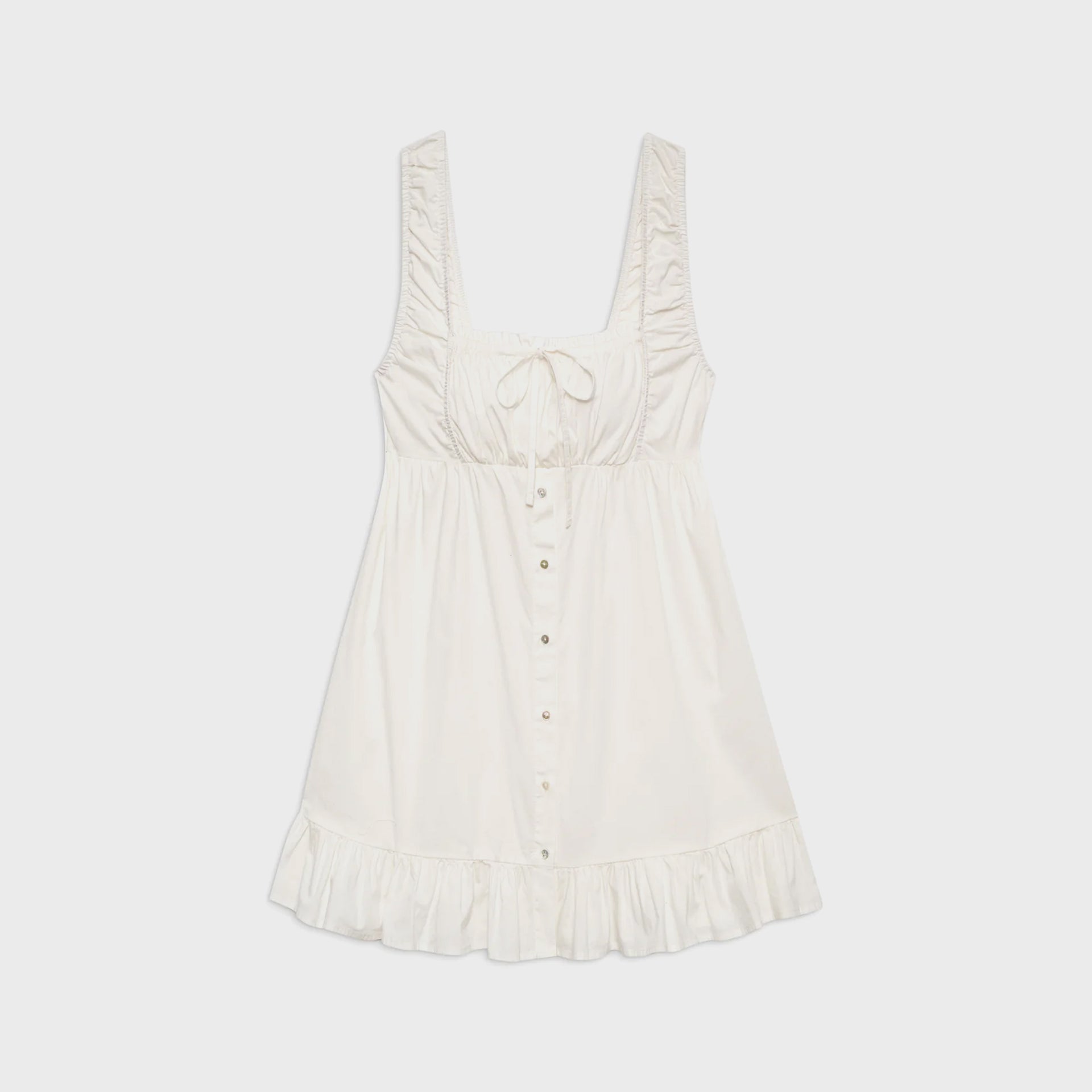 Frankies Bikinis Marilyn Poplin Mini Dress - White