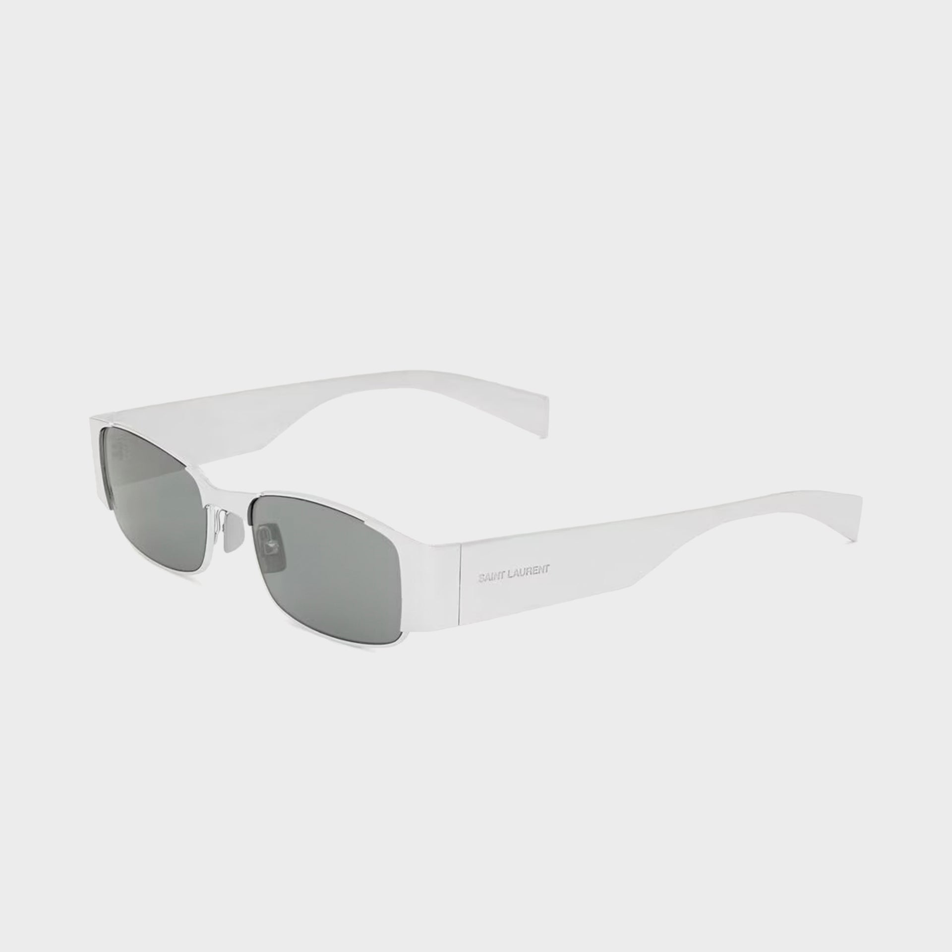 Saint Laurent Rectangle Sunglasses - Silver / Mirror Silver