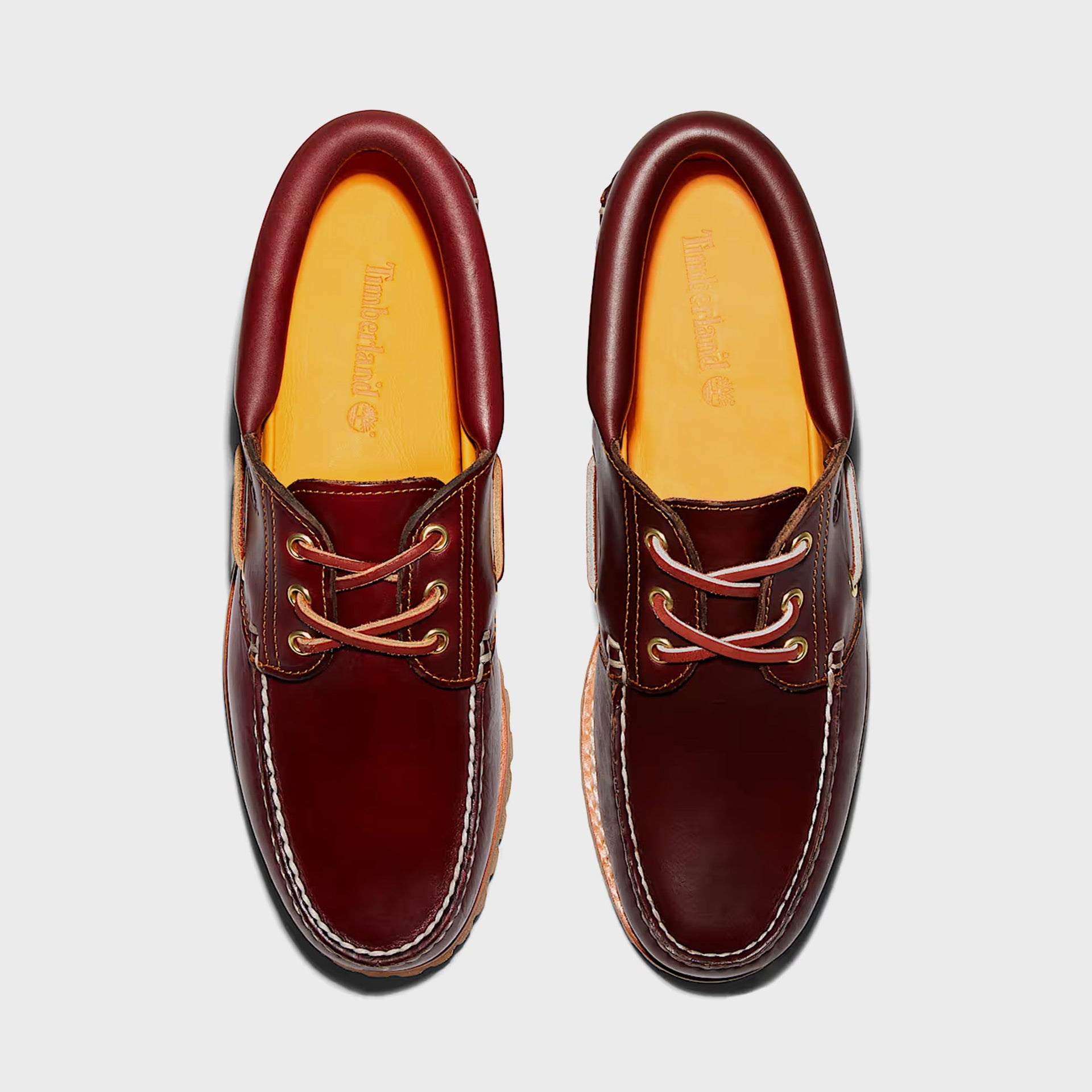 Timberland Authentic Three-Eye Lug Handsewn Boat Shoe - Burgundy