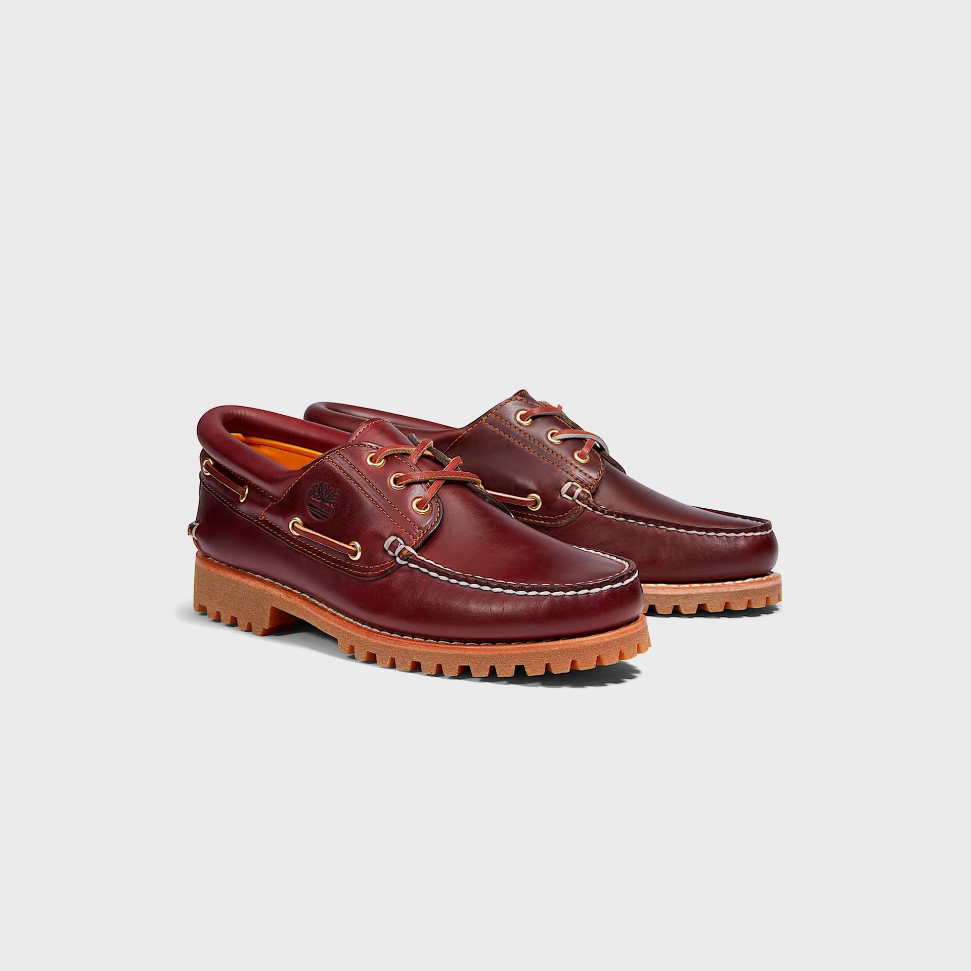 Timberland Authentic Three-Eye Lug Handsewn Boat Shoe - Burgundy