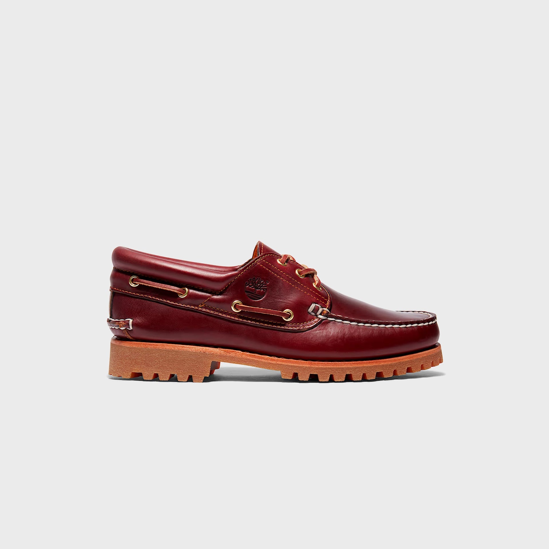 Timberland Authentic Three-Eye Lug Handsewn Boat Shoe - Burgundy