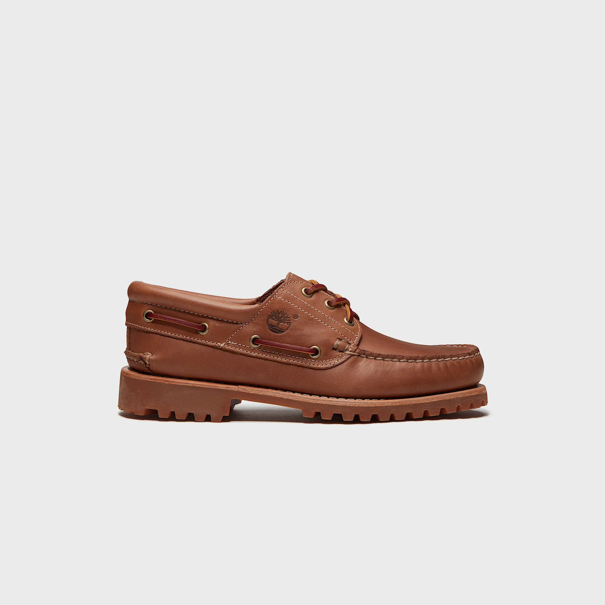 Timberland Authentic Three-Eye Lug Handsewn Boat - Medium Brown Full-Grain
